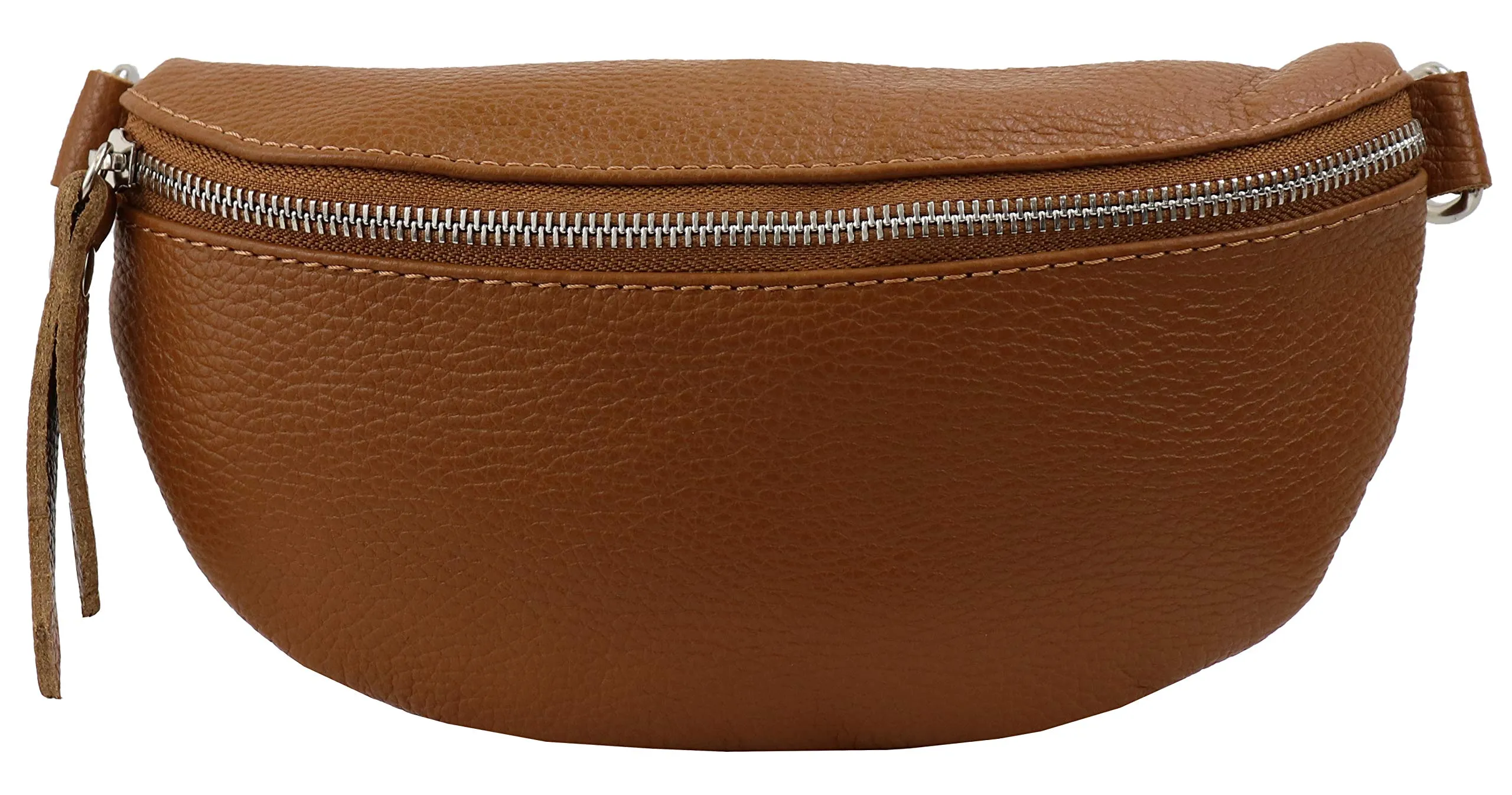 SH Leder AVA G292 Marsupio in Vera Pelle Unisex, Cognac, 23 x 12,50 x 7 cm - immagine 2