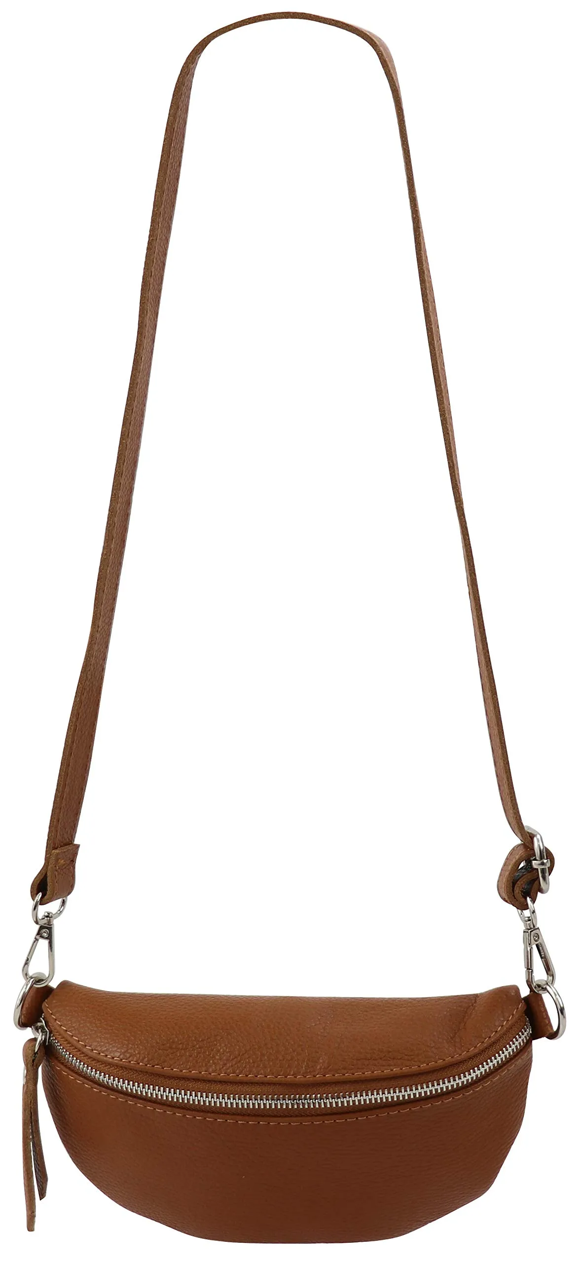 SH Leder AVA G292 Marsupio in Vera Pelle Unisex, Cognac, 23 x 12,50 x 7 cm - immagine 3