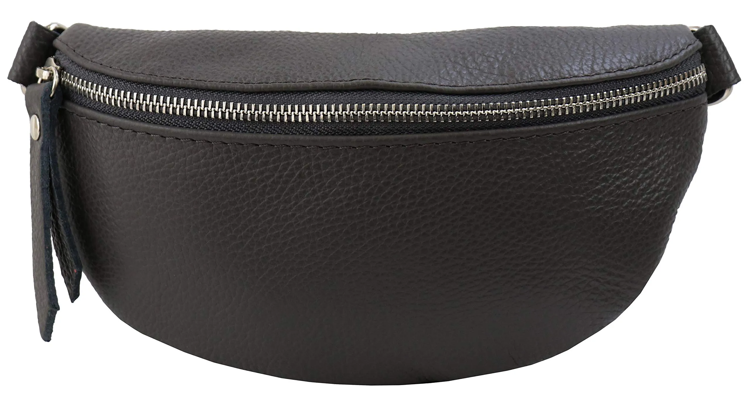 SH Leder AVA G292 Marsupio in Vera Pelle Unisex, Grigio Scuro, 23 x 12,50 x 7 cm - immagine 2