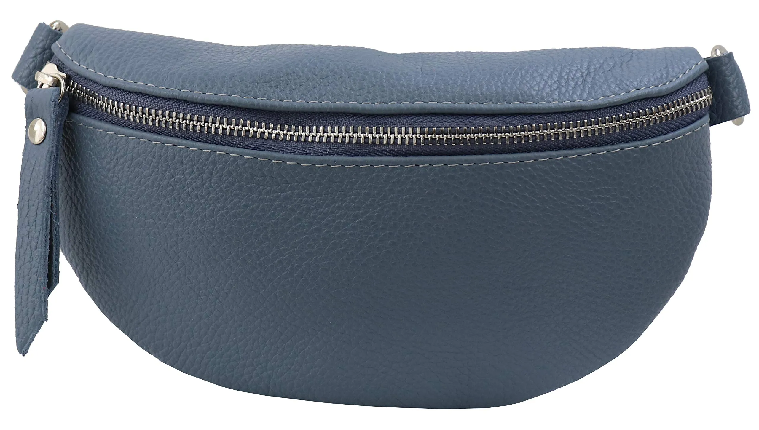SH Leder AVA G292 Marsupio Unisex in Vera Pelle, Blu Jeans, 23 x 12,50 x 7 cm - immagine 2