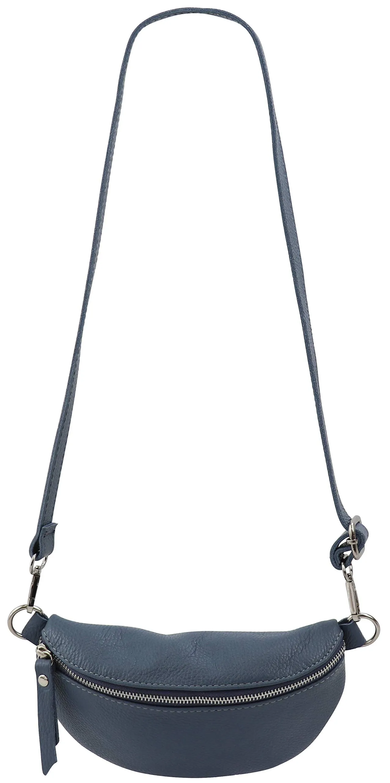 SH Leder AVA G292 Marsupio Unisex in Vera Pelle, Blu Jeans, 23 x 12,50 x 7 cm - immagine 3