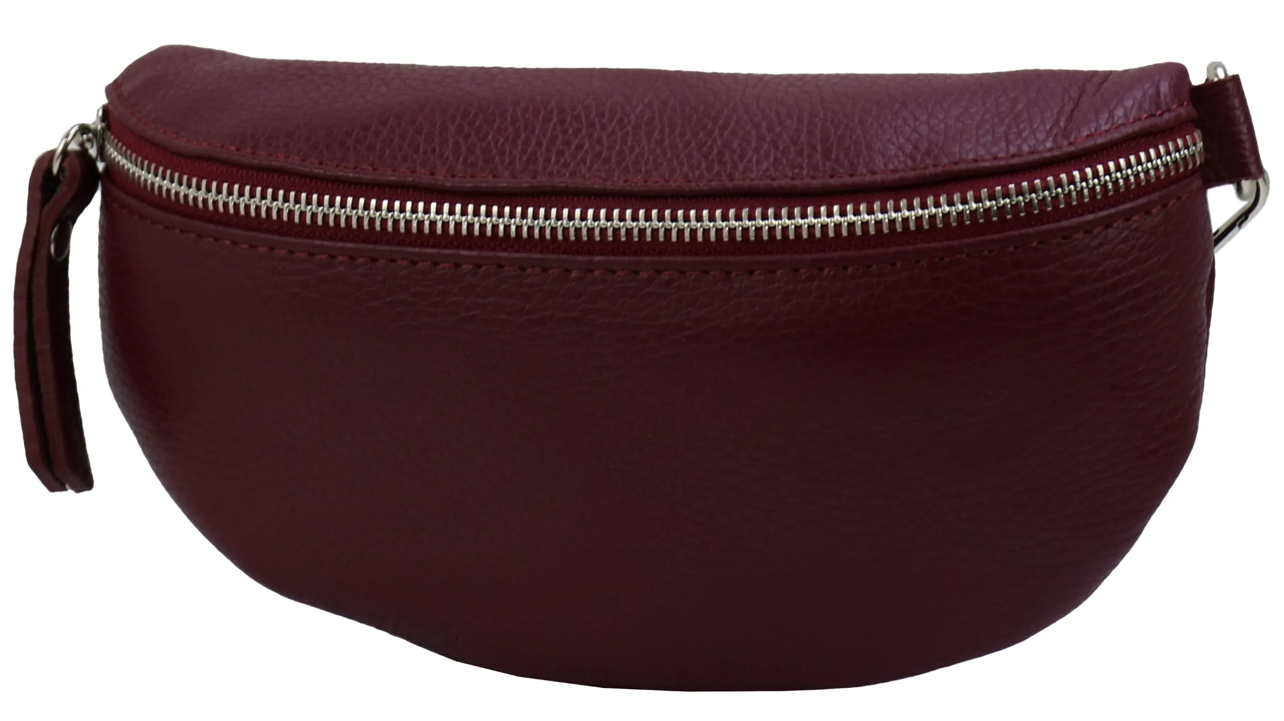 SH Leder AVA G292 Marsupio in Vera Pelle, Rosso Scuro, S - immagine 2