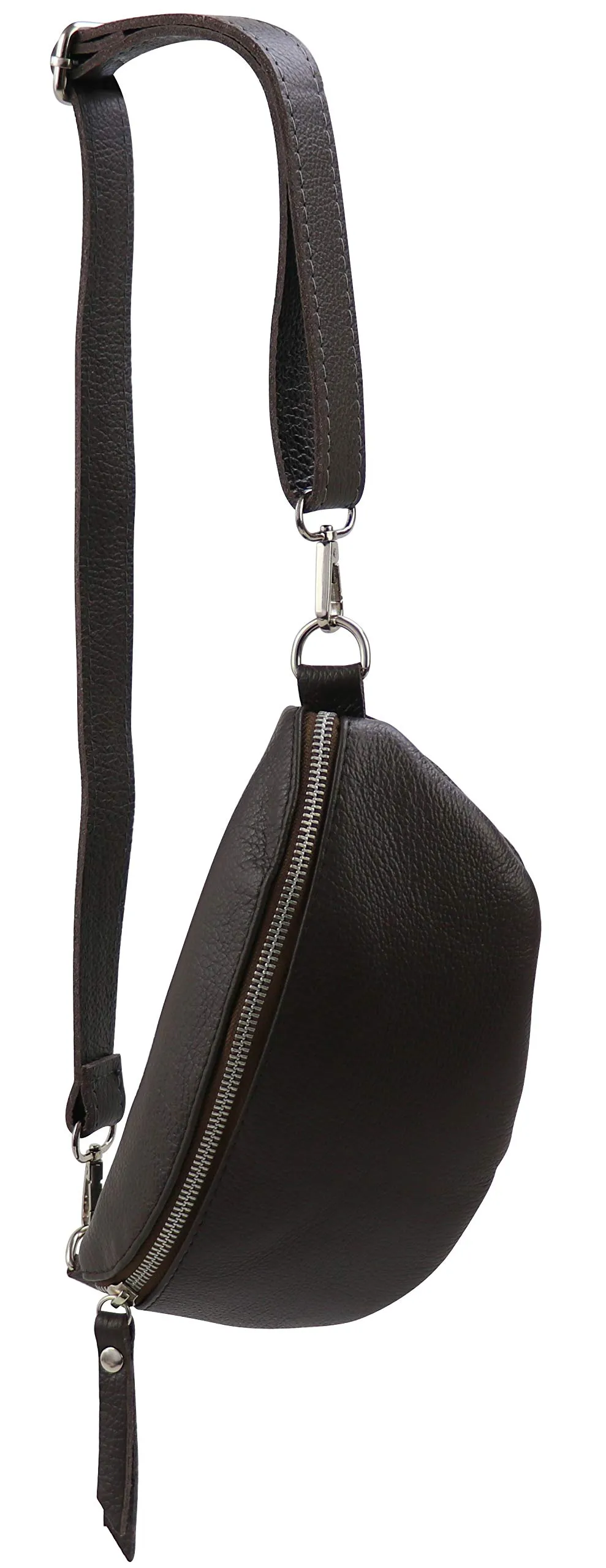 SH Leder AVA G292 Marsupio in Vera Pelle Unisex, Marrone Scuro, 23 x 12,50 x 7 cm - immagine 1