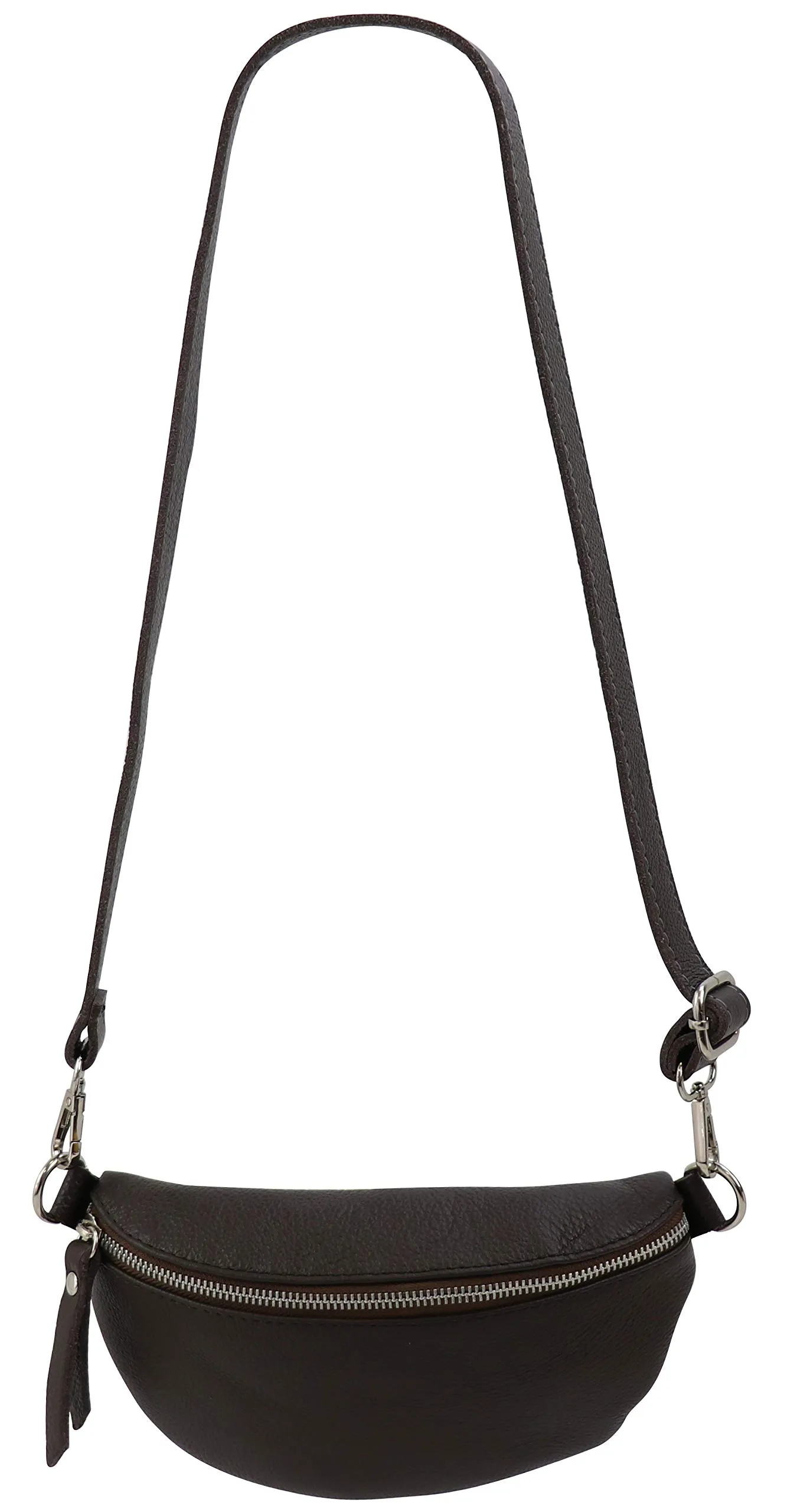 SH Leder AVA G292 Marsupio in Vera Pelle Unisex, Marrone Scuro, 23 x 12,50 x 7 cm - immagine 3