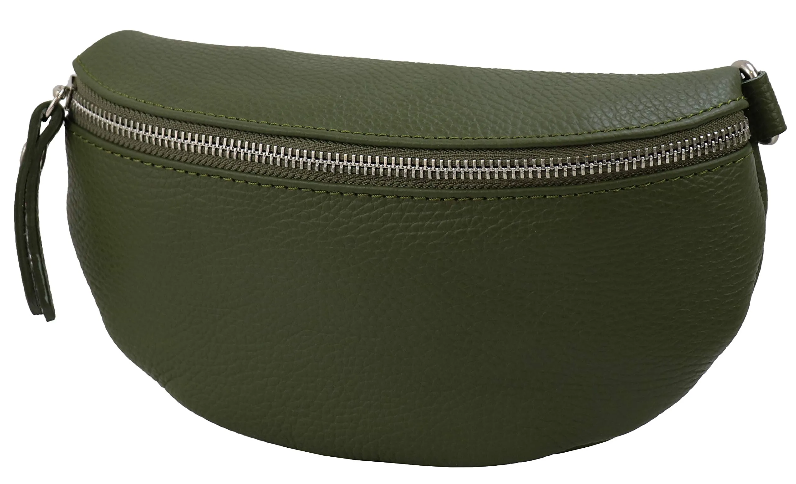 SH Leder AVA G292 Marsupio in Vera Pelle Unisex Verde Oliva, 23 x 12,50 x 7 cm - immagine 2