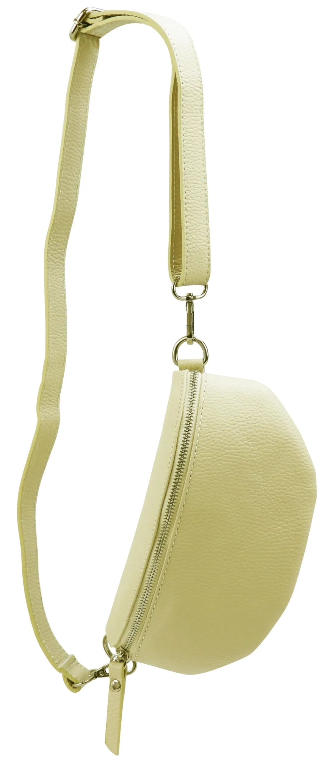 SH Leder AVA G292 Marsupio Unisex in Vera Pelle, 23 x 12 cm, Giallo Senape, Small - immagine 1