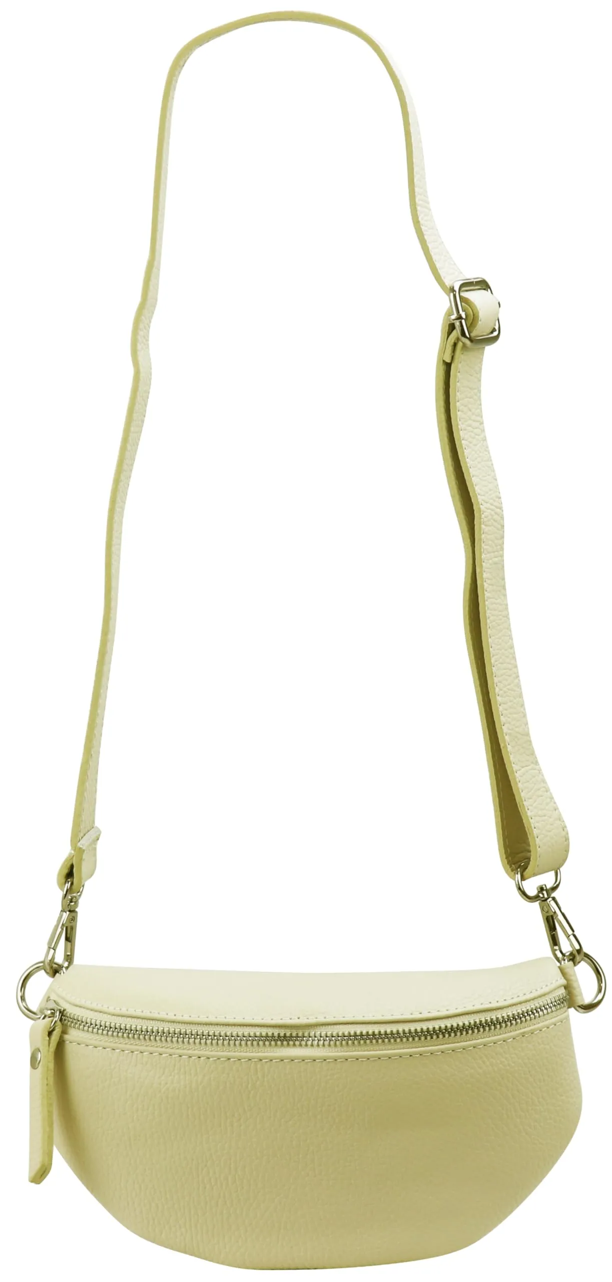 SH Leder AVA G292 Marsupio Unisex in Vera Pelle, 23 x 12 cm, Giallo Senape, Small - immagine 3