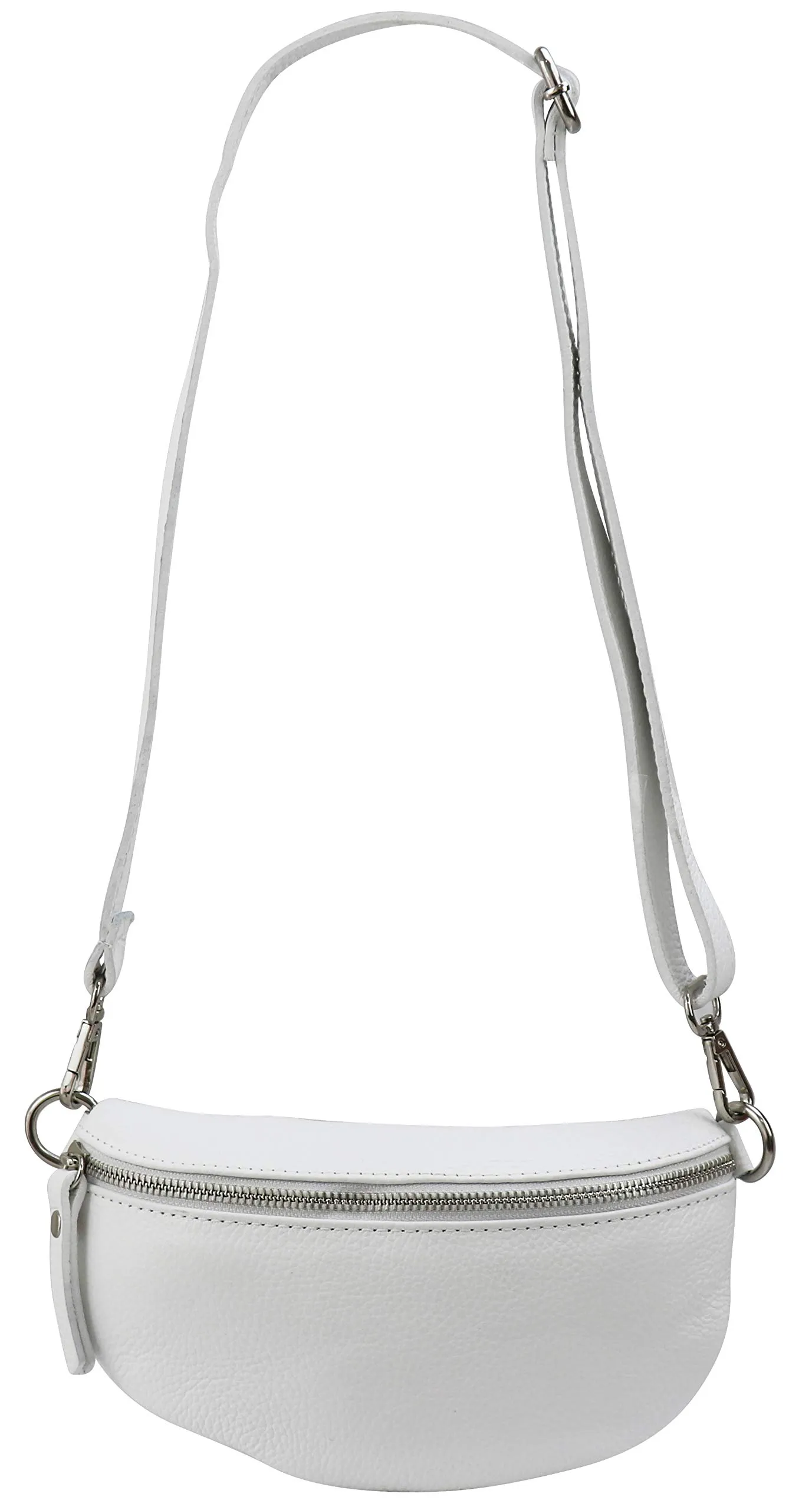 SH Leder AVA G292 Marsupio in Vera Pelle da Cintura, Bianco, 23 x 12,50 x 7 cm - immagine 3