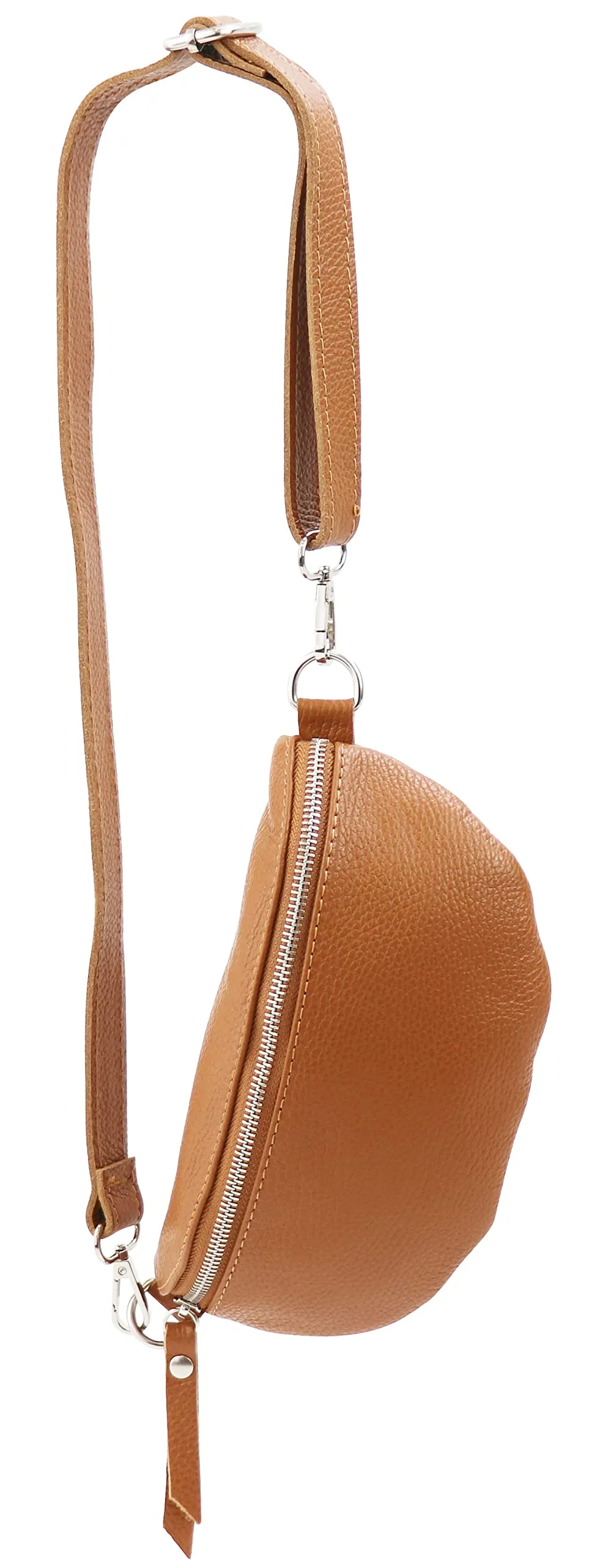 SH Leder AVA G292 Marsupio in vera pelle Unisex, Cognac chiaro, 23 x 12,50 x 7 cm - immagine 1