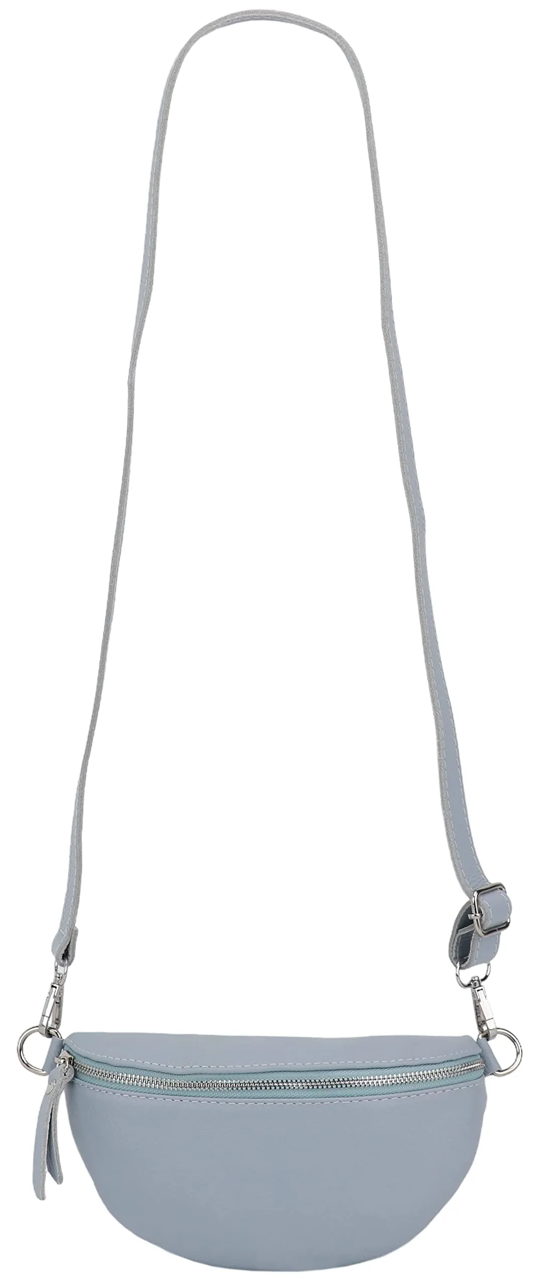 SH Leder AVA G292 Marsupio in Vera Pelle Unisex, Azzurro, Taglia Unica - immagine 3