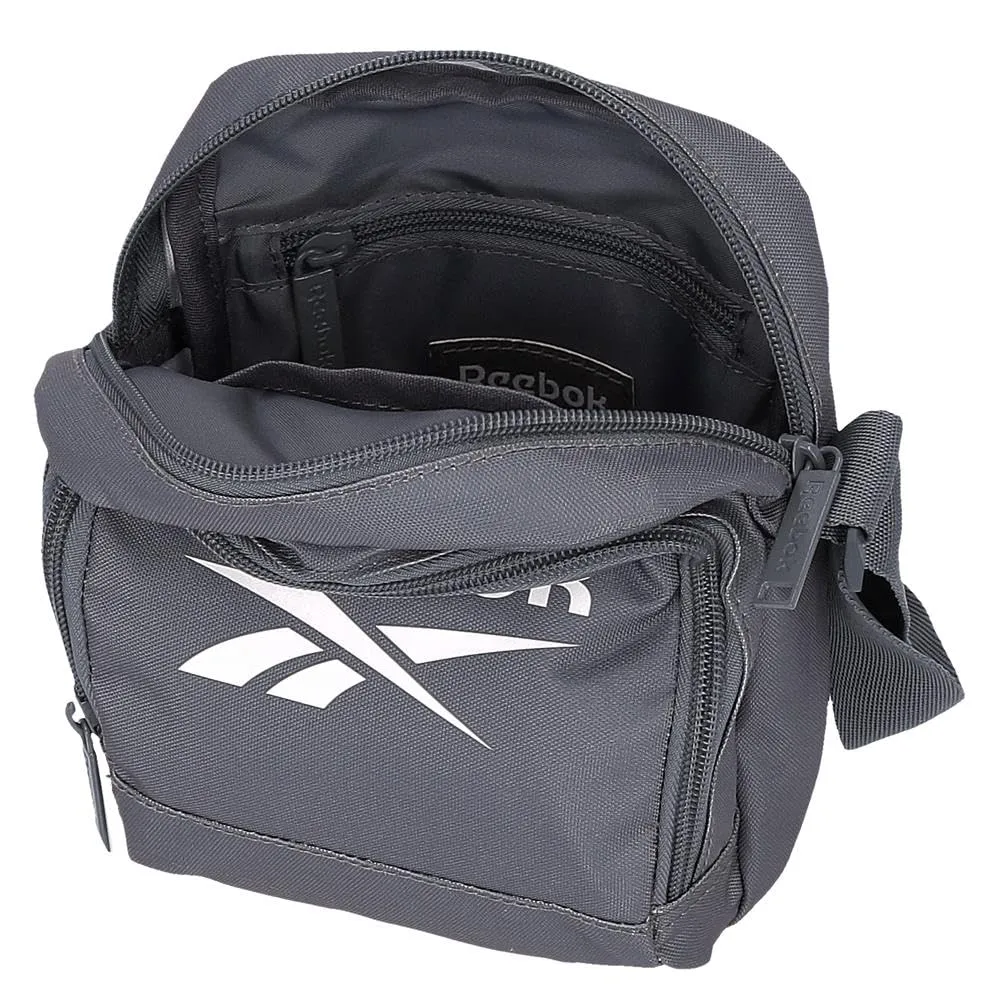 Reebok Ashland Borsa a tracolla Grigio, Poliestere, 15 x 19,5 x 6 cm - immagine 4