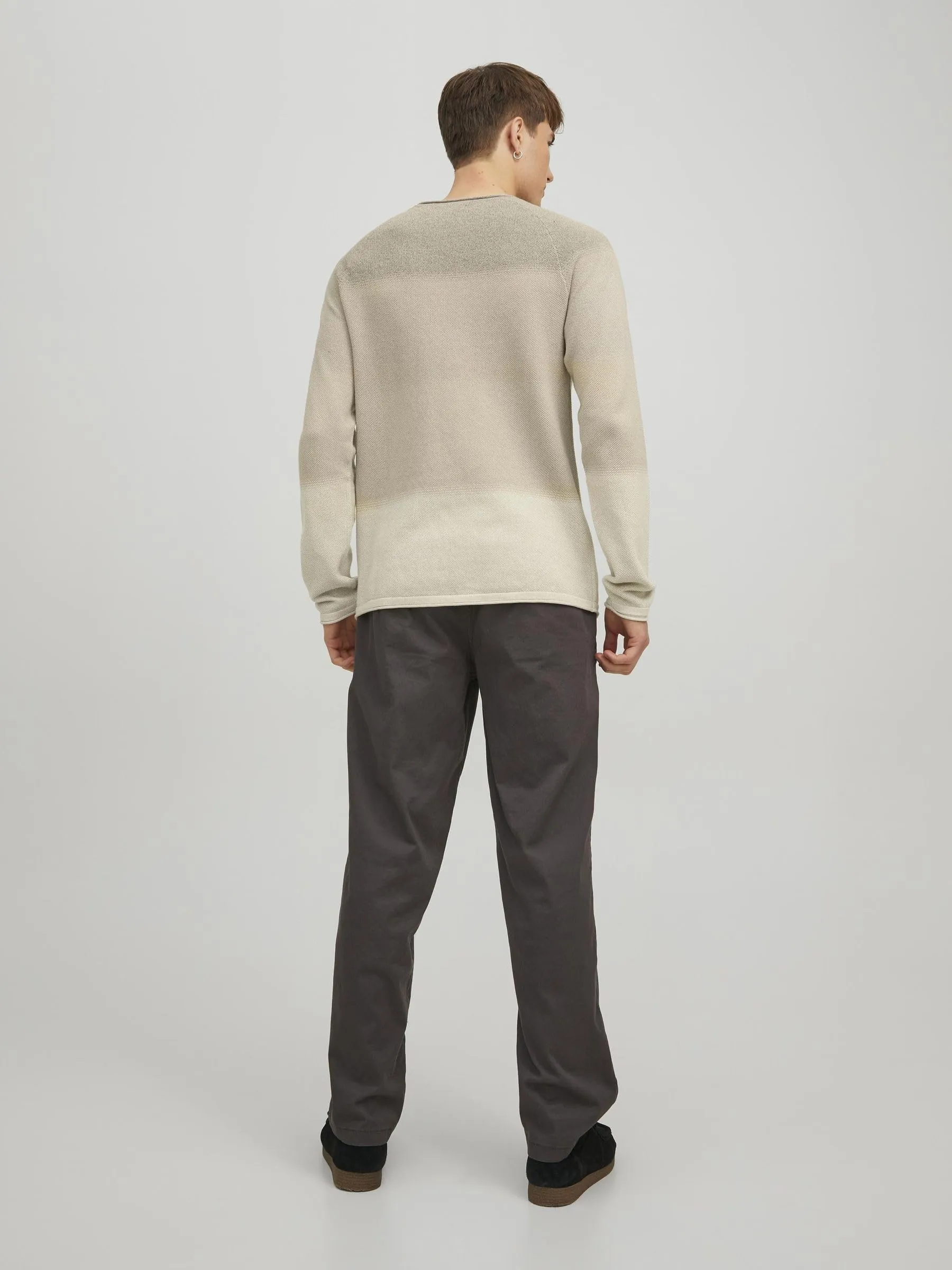 Jack & Jones JJEHill Knit Crew Neck NOOS Sweater, Oatmeal, XL - immagine 3