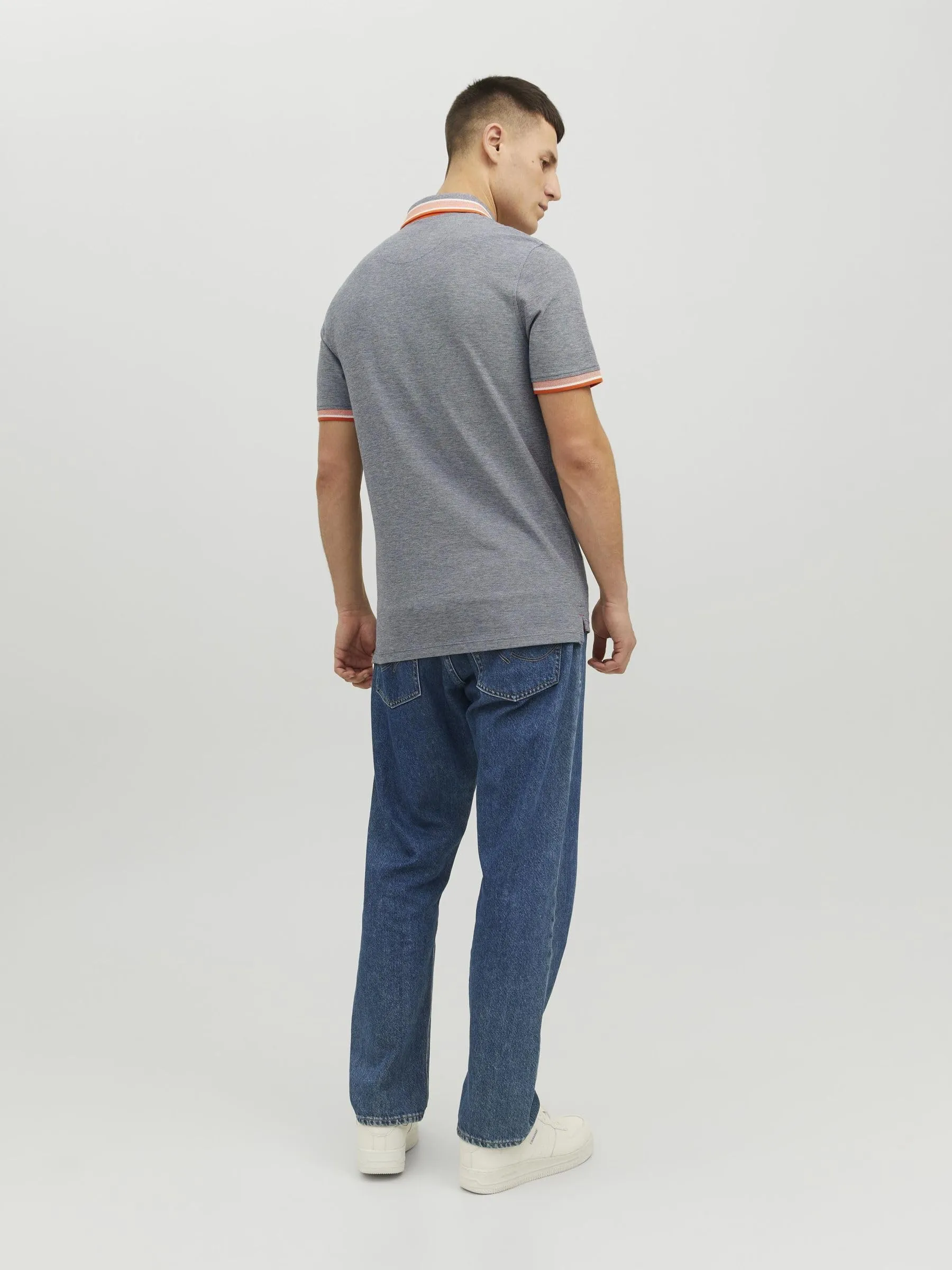 Jack & Jones Jjepaulos Polo SS Noos, Navy Blazer/Detail:neon, S - immagine 3