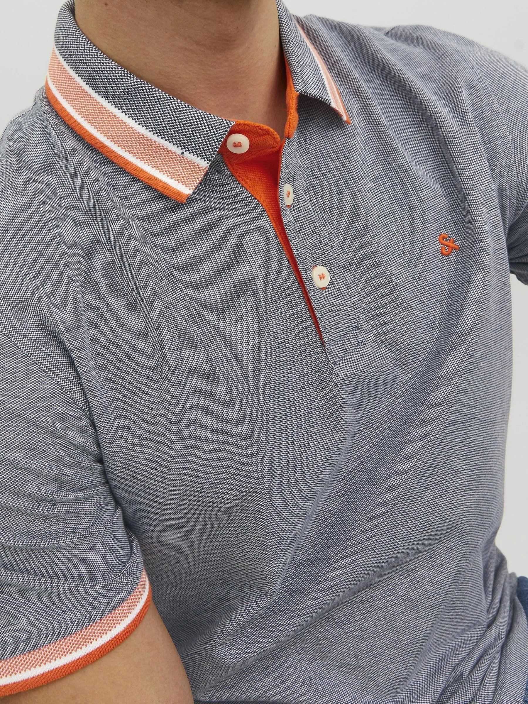Jack & Jones Jjepaulos Polo SS Noos, Navy Blazer/Detail:neon, S - immagine 5