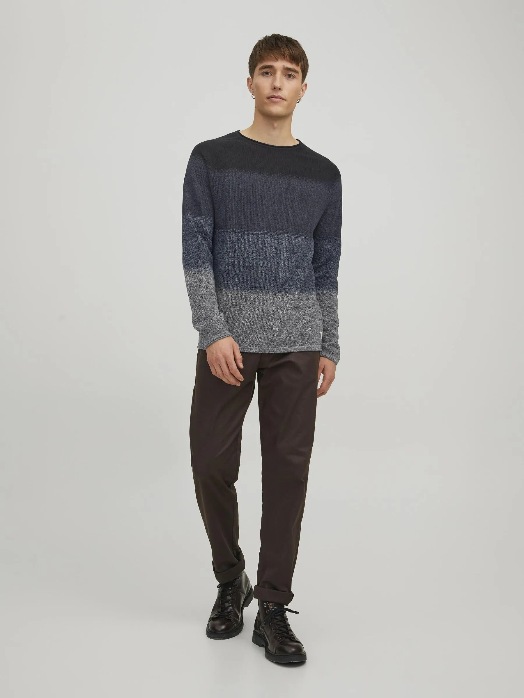 Jack & Jones JJEHILL Knit Crew Neck NOOS Sweater - Navy Blazer Gradient, L - immagine 4