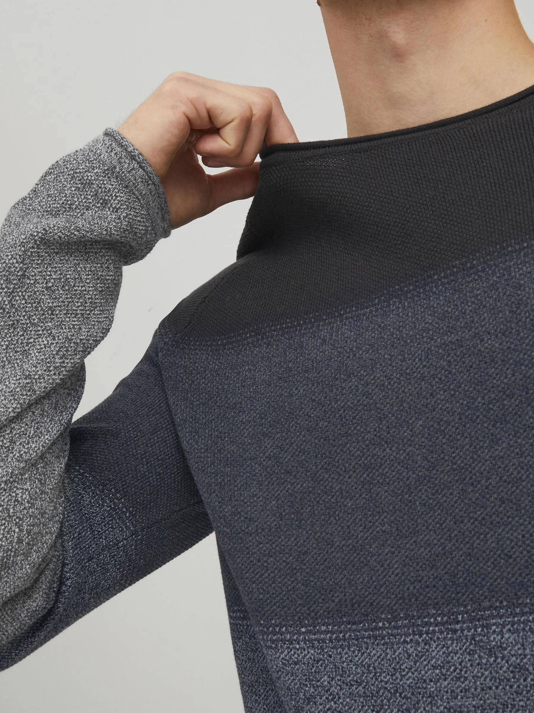 Jack & Jones JJEHILL Knit Crew Neck NOOS Sweater - Navy Blazer Gradient, L - immagine 5