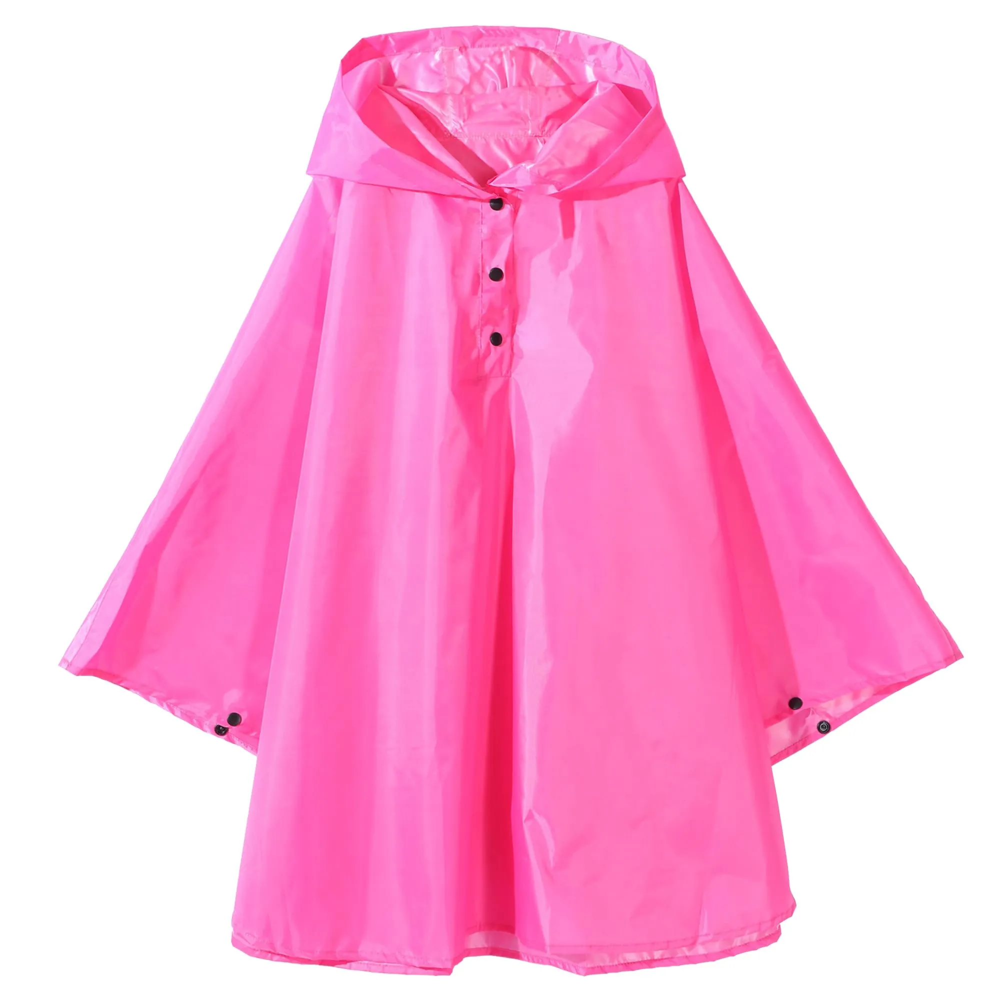 QIKADO Poncho Impermeabile Bambina con Borsa Portatile, Rosa, XL - immagine 1
