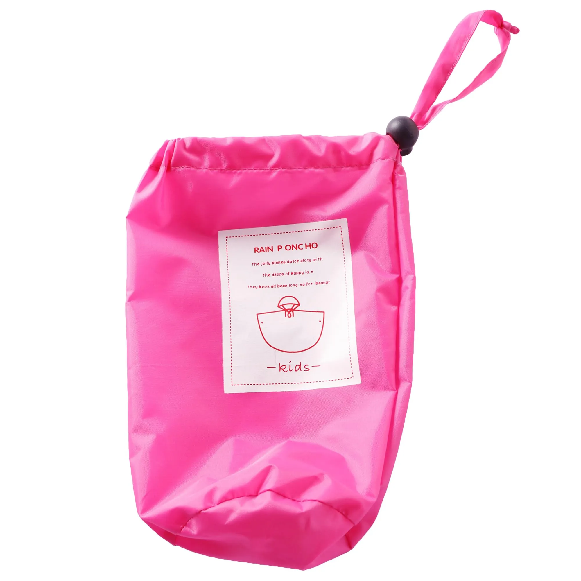 QIKADO Poncho Impermeabile Bambina con Borsa Portatile, Rosa, XL - immagine 6