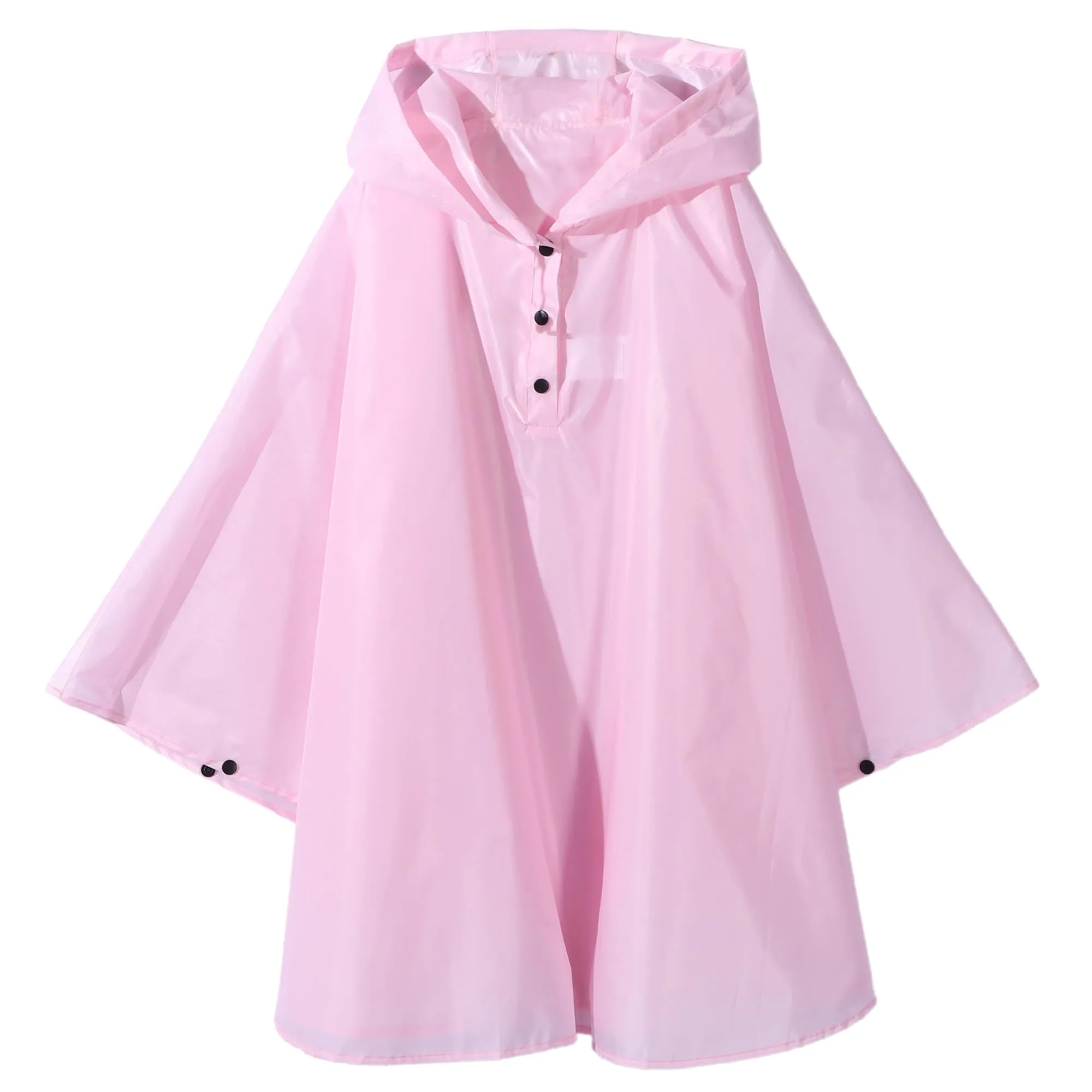 QIKADO Poncho Impermeabile per Bambini Unisex, Poliestere, Rosa, L - immagine 1