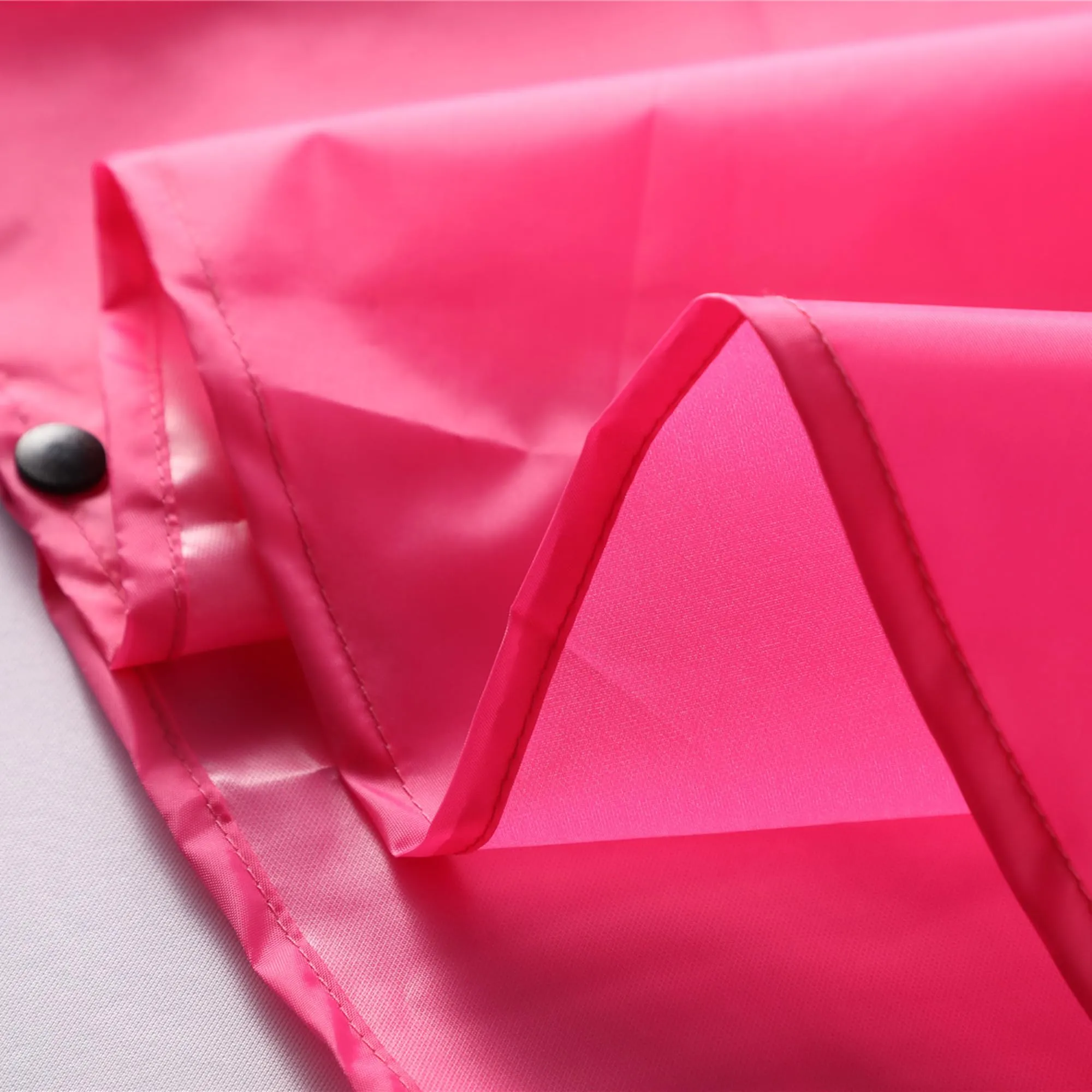 QIKADO Poncho Impermeabile Bambina con Borsa Portatile, Rosa, L - immagine 7