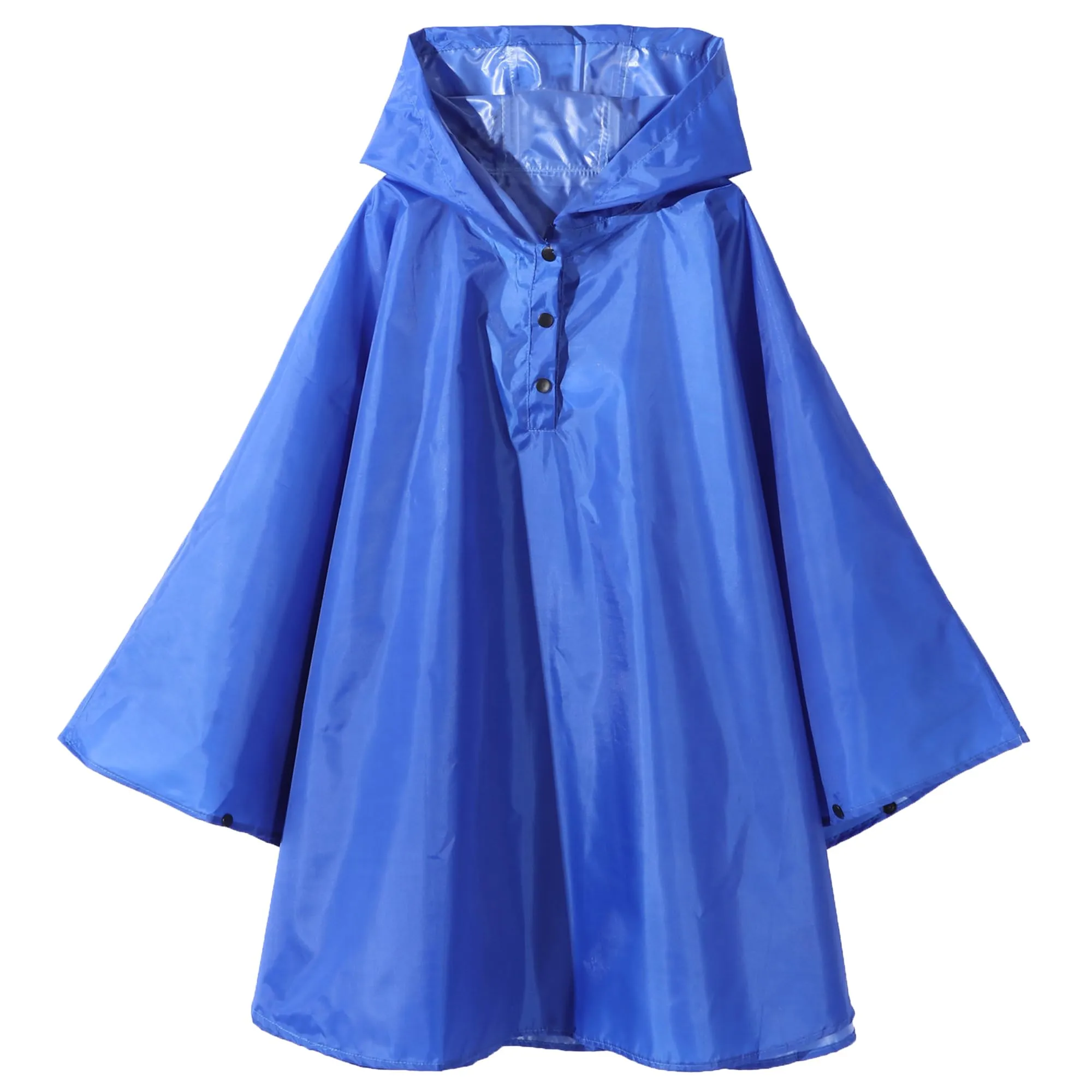 QIKADO Mantella Antipioggia per Bambini, Poncho Incappucciato Riutilizzabile, Blu/L - immagine 1