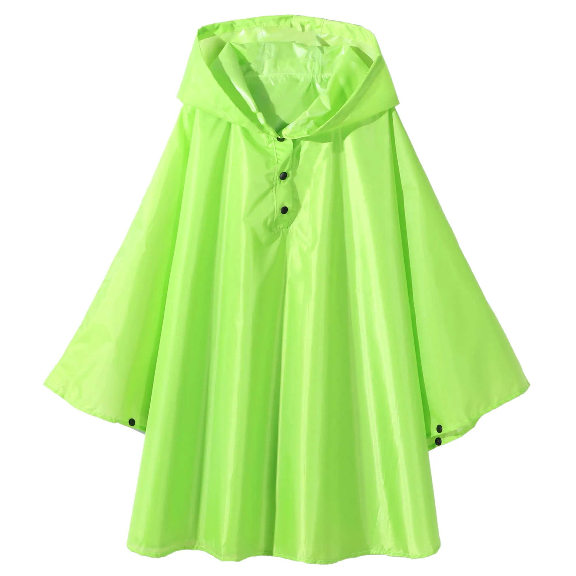 QIKADO Poncho Impermeabile Unisex con Cappuccio per Bambina Verde L - immagine 1