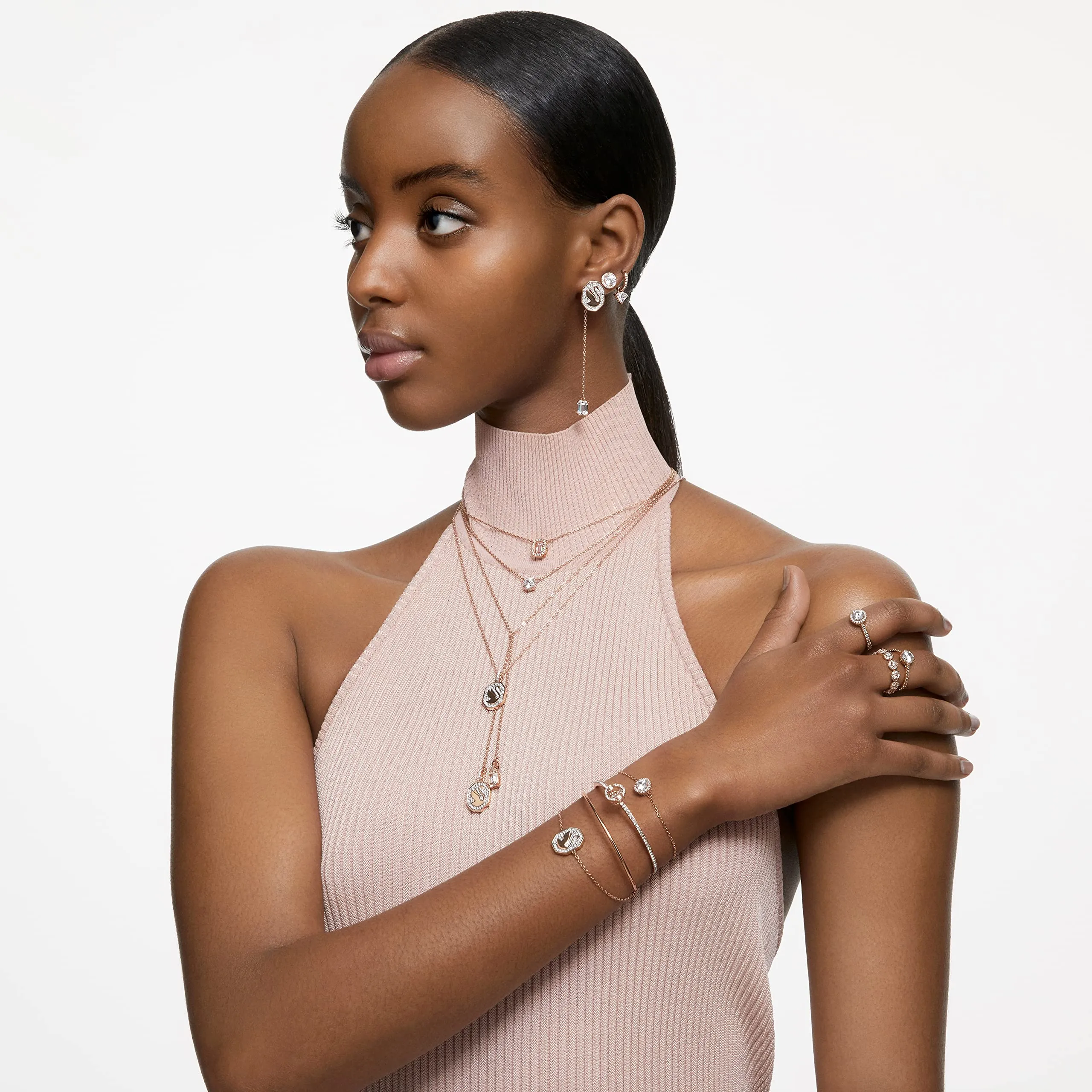 Swarovski Constella Pendente con Zirconia, Placcato Oro Rosa, Bianco - immagine 5
