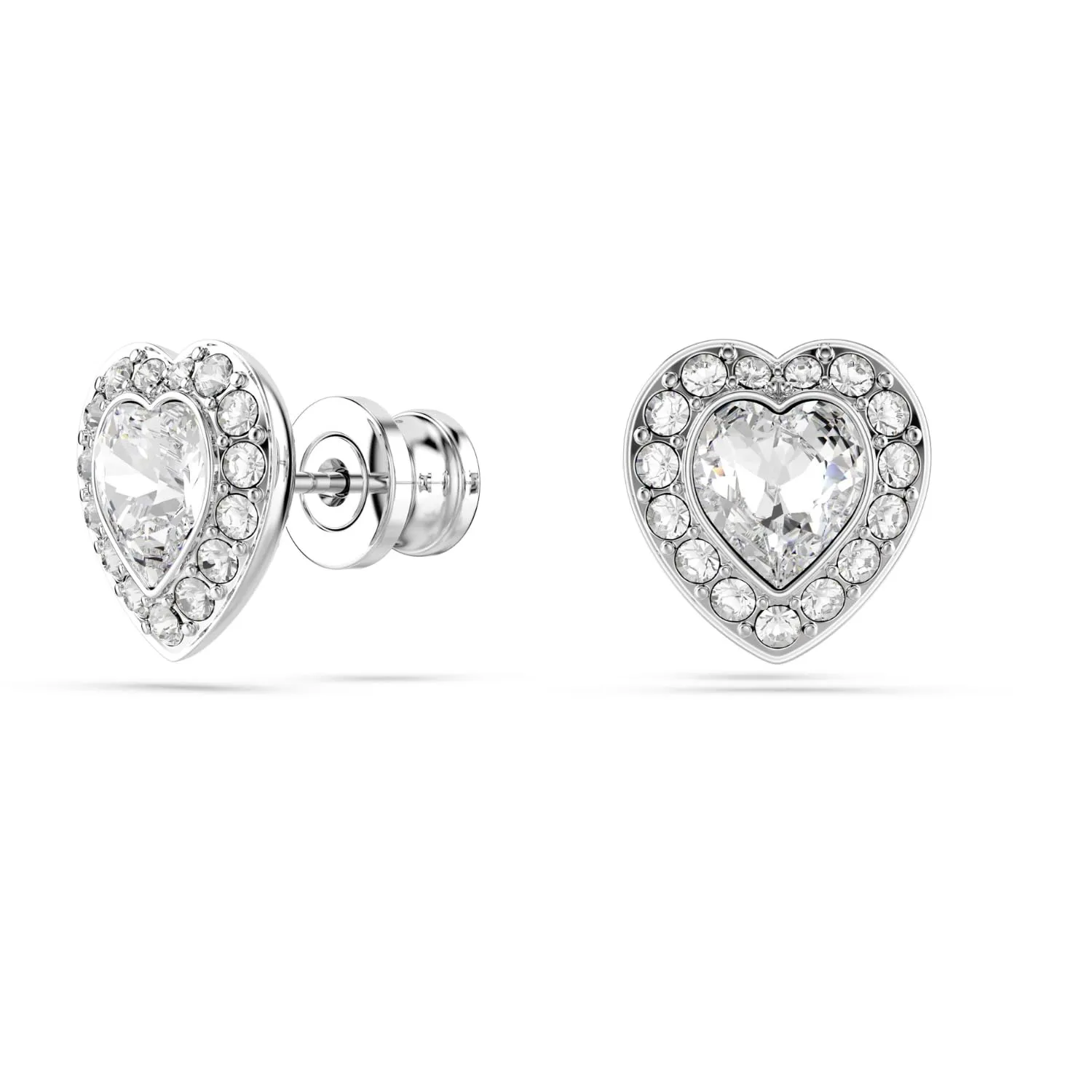 Swarovski Ariana Grande x Swarovski Orecchini a lobo Cuore, Taglio misto, Bianchi, Placcato rodio - immagine 3