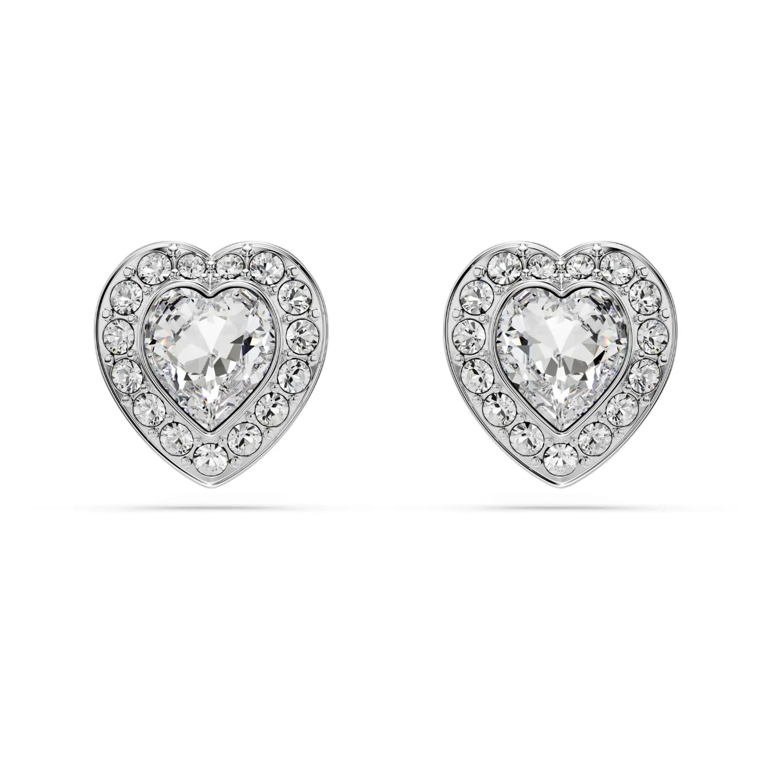 Swarovski Ariana Grande x Swarovski Orecchini a lobo Cuore, Taglio misto, Bianchi, Placcato rodio - immagine 5