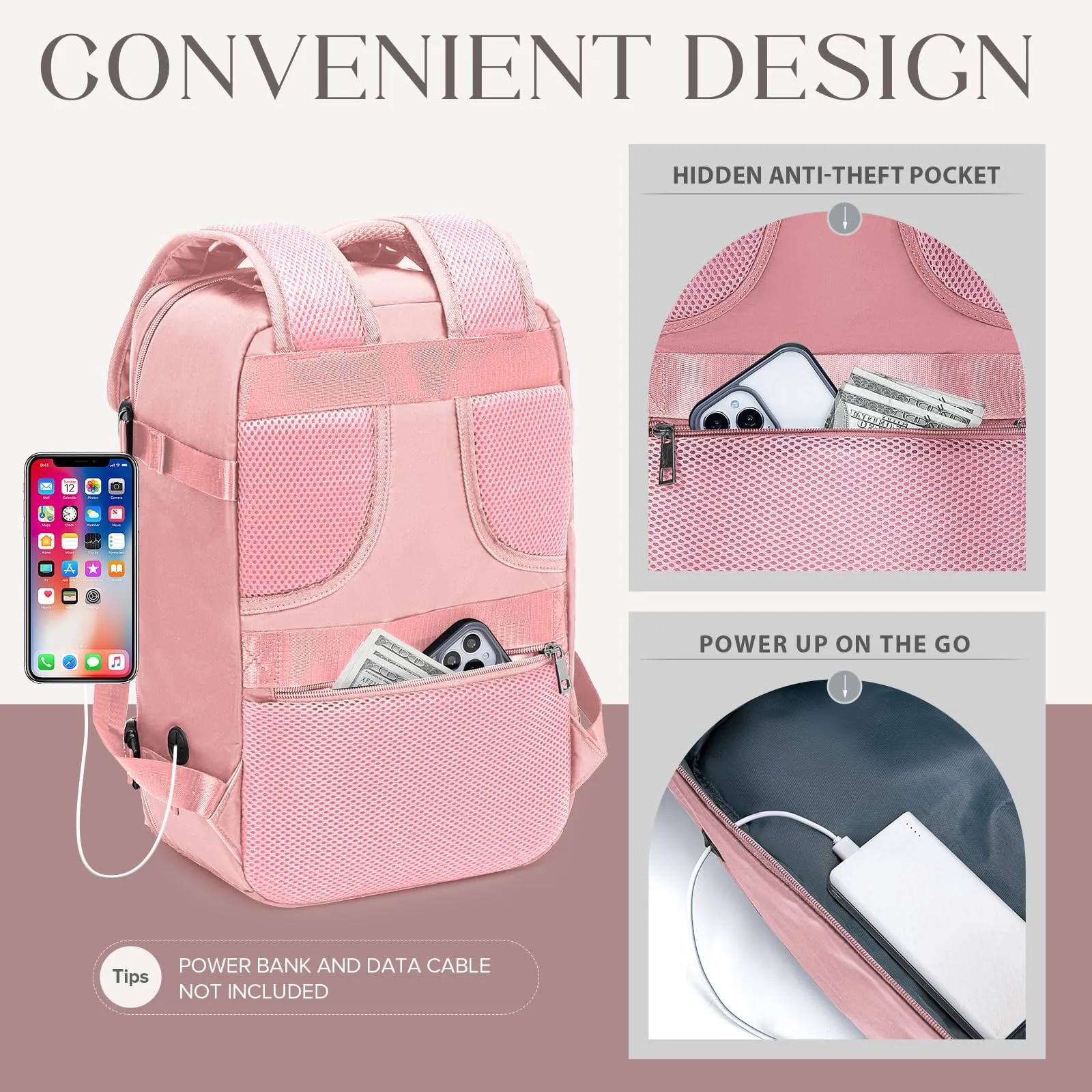 Hayayu Zaino Bagaglio a Mano per Ryanair 40x20x28 cm - immagine 4