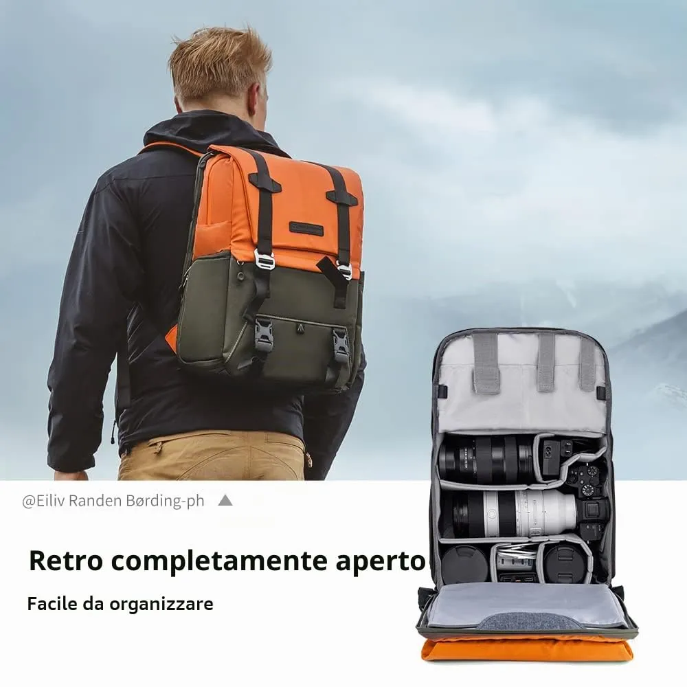 K&F CONCEPT Zaino Fotografico Professionale Impermeabile Antifurto 20L - immagine 5