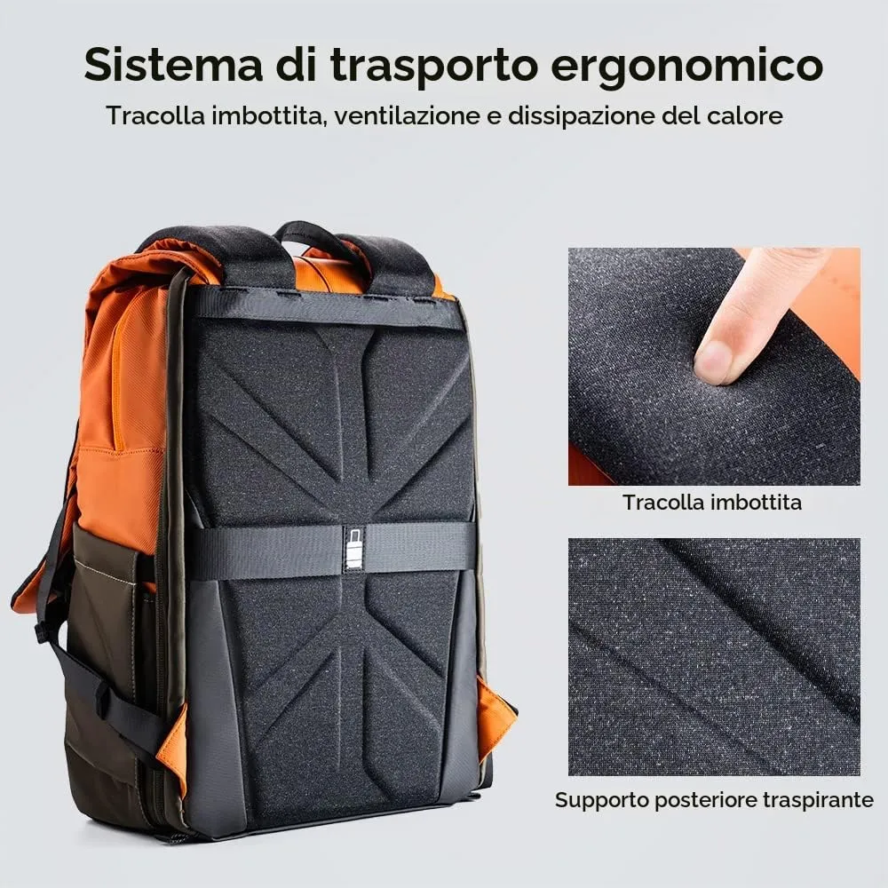K&F CONCEPT Zaino Fotografico Professionale Impermeabile Antifurto 20L - immagine 6