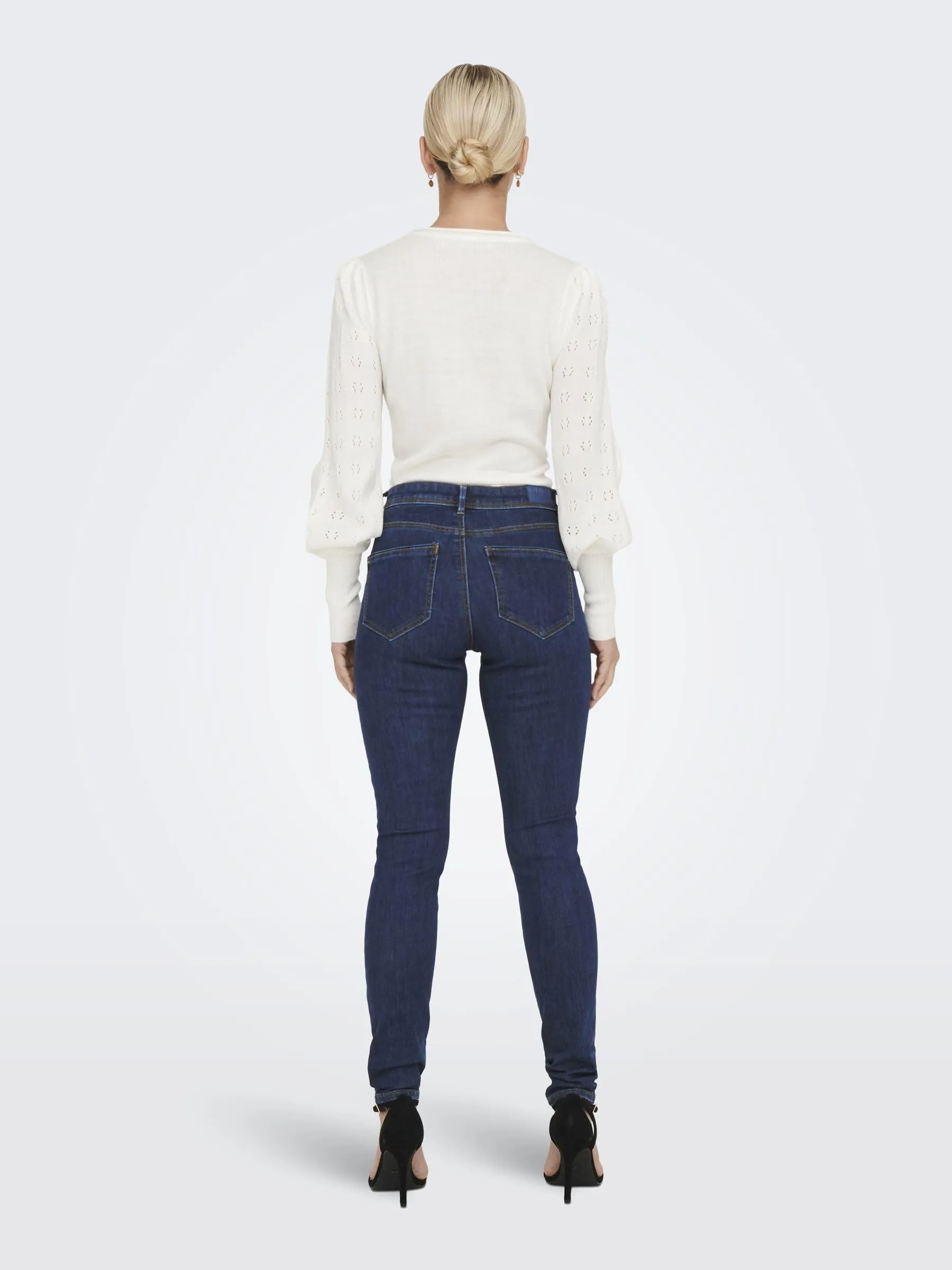 ONLY Vita Media Skinny Fit Jeans, Dark Blue Denim, M/34L - immagine 5