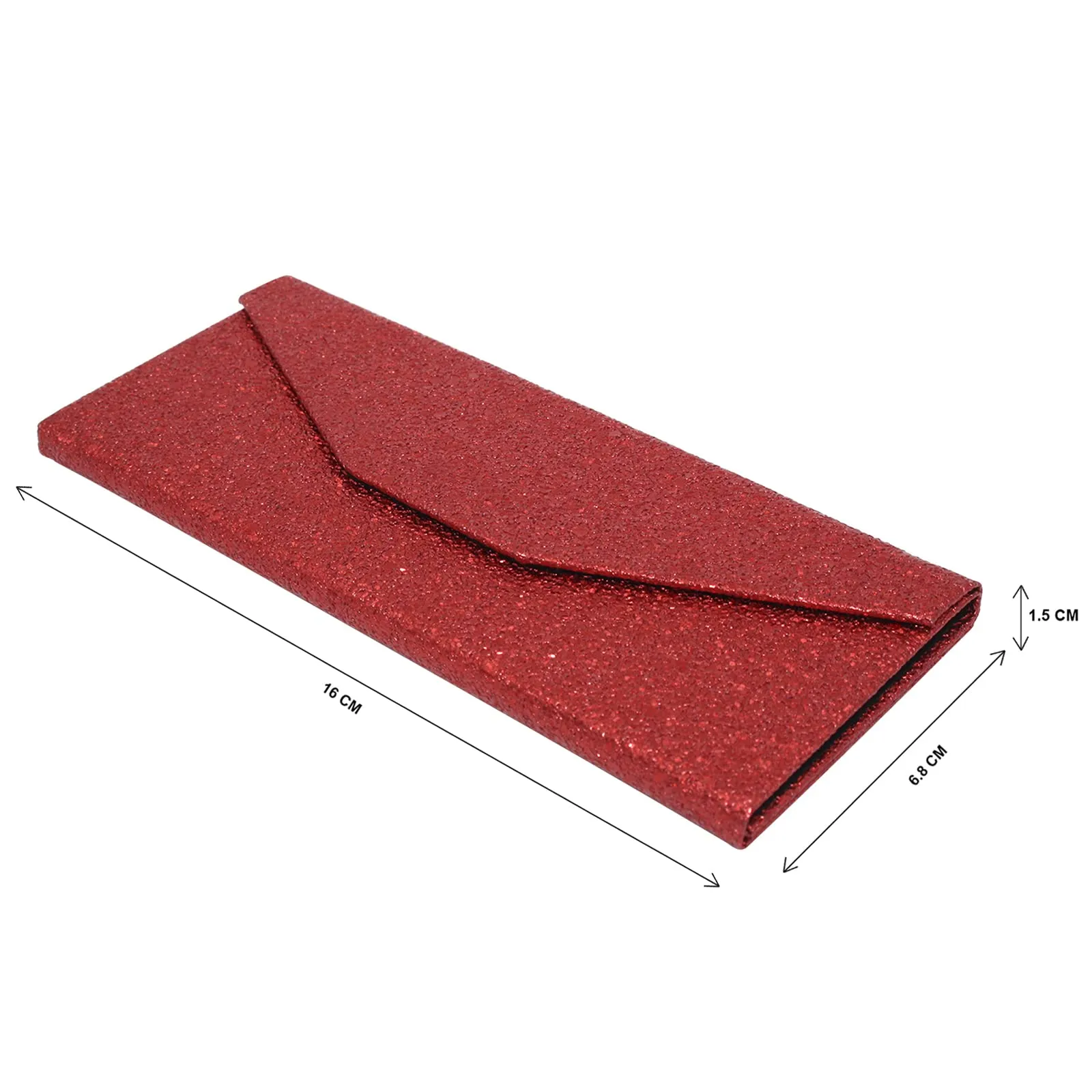 TBOC Custodia Pieghevole Rigida per Occhiali Triangolare con Chiusura Magnetica, Rosso Lucente - immagine 6