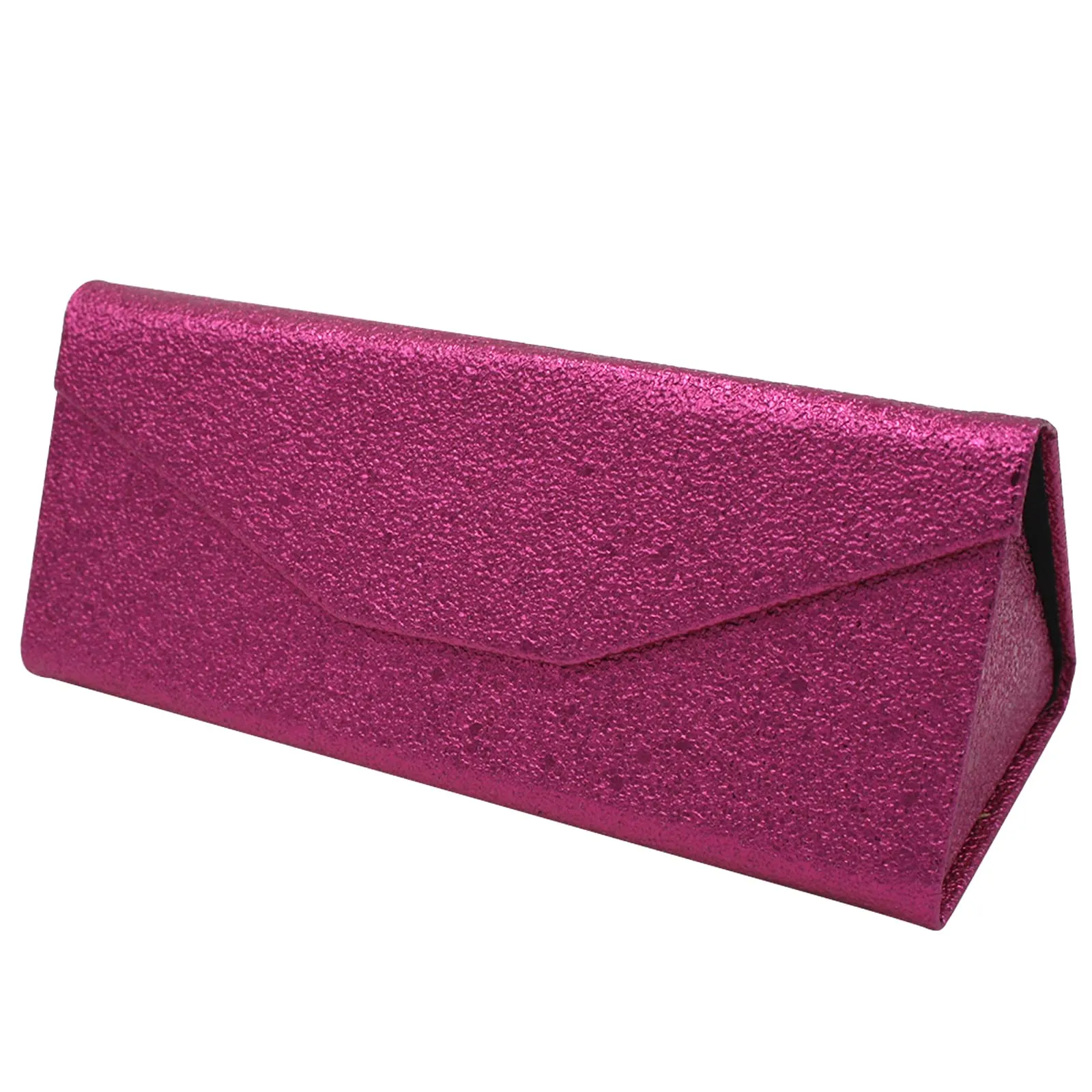 TBOC Custodia Pieghevole Rigida Triangolare per Occhiali da Sole e Vista con Chiusura Magnetica, Fucsia Lucente - immagine 1