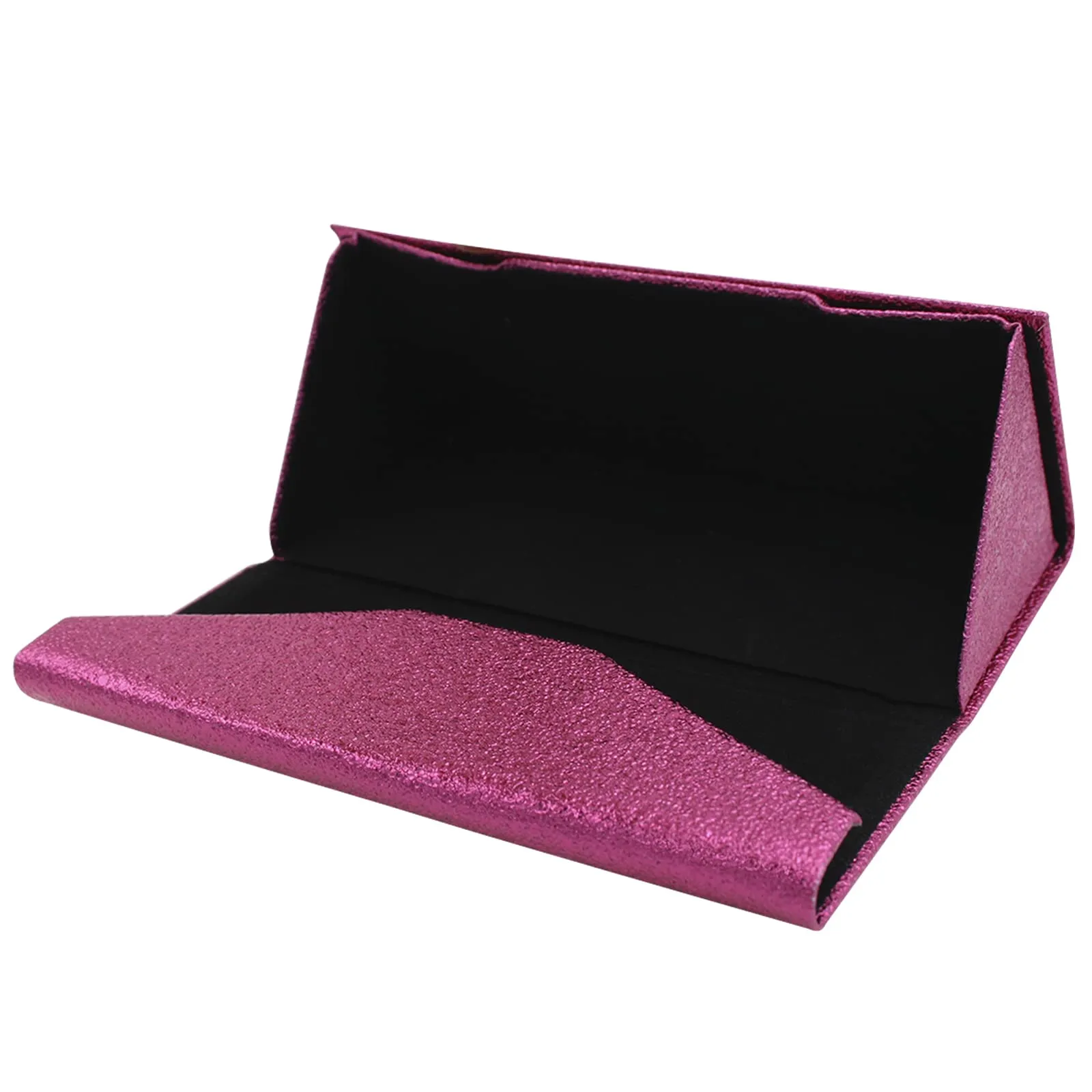 TBOC Custodia Pieghevole Rigida Triangolare per Occhiali da Sole e Vista con Chiusura Magnetica, Fucsia Lucente - immagine 4