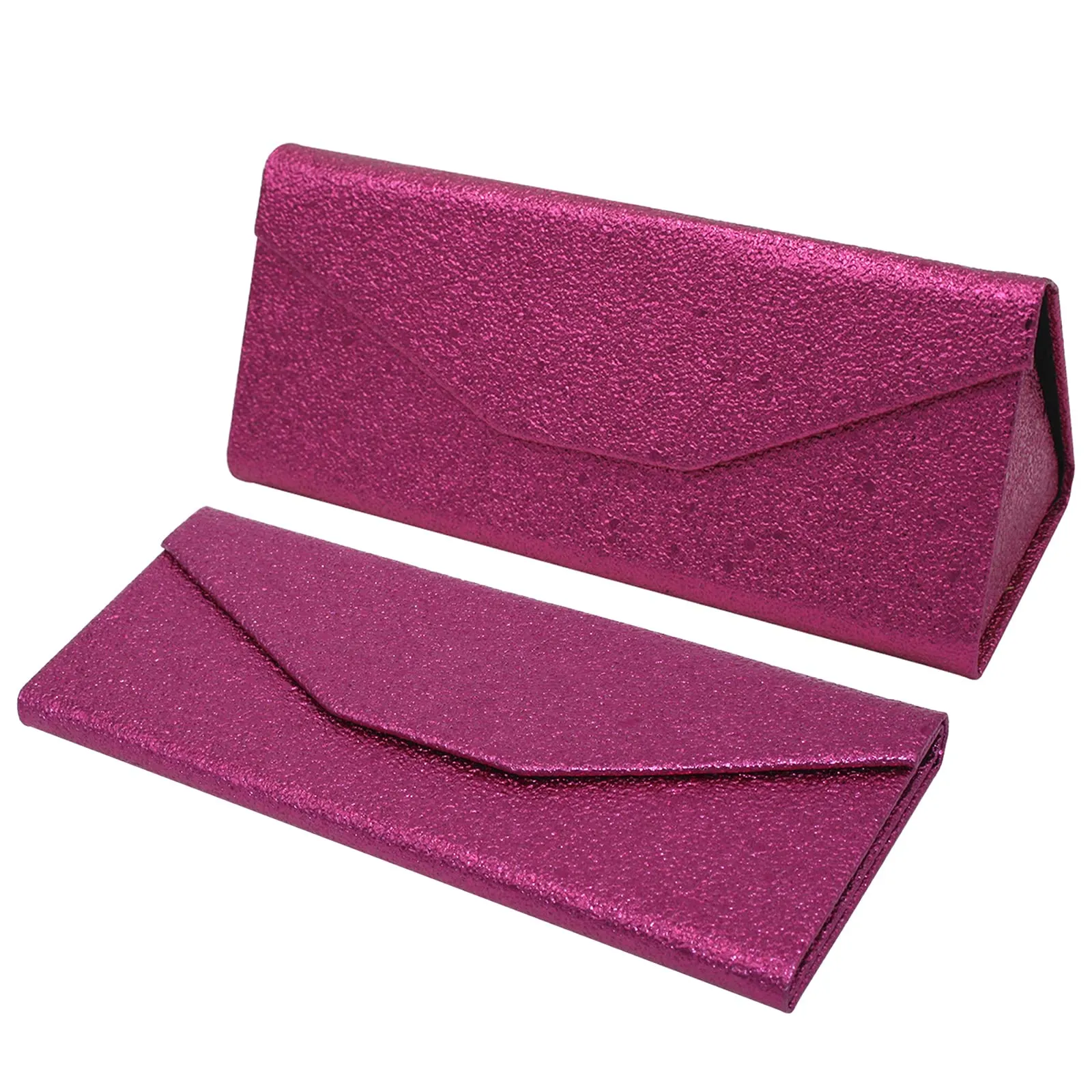 TBOC Custodia Pieghevole Rigida Triangolare per Occhiali da Sole e Vista con Chiusura Magnetica, Fucsia Lucente - immagine 7