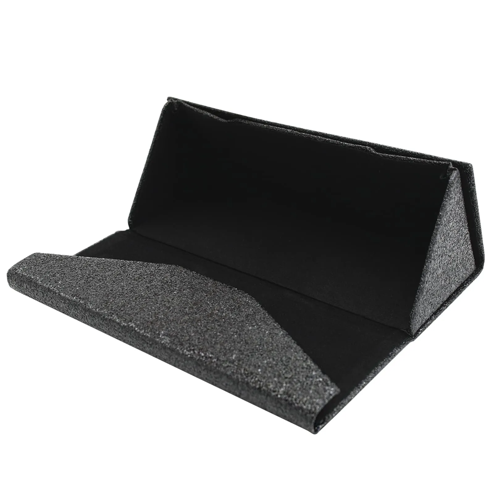 TBOC Custodia Pieghevole per Occhiali Rigida Triangolare con Chiusura Magnetica - Nero Lucente - immagine 4