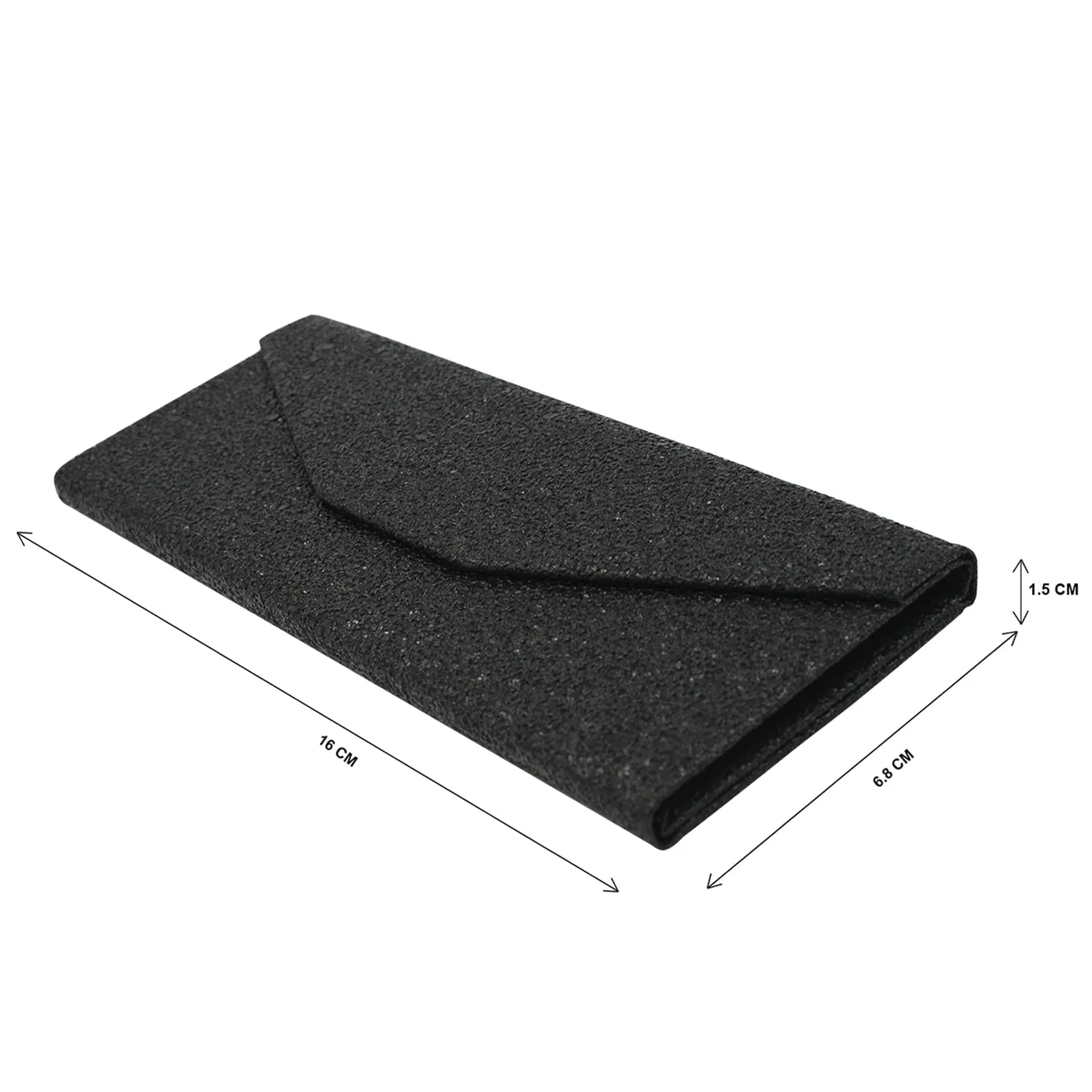 TBOC Custodia Pieghevole per Occhiali Rigida Triangolare con Chiusura Magnetica - Nero Lucente - immagine 6