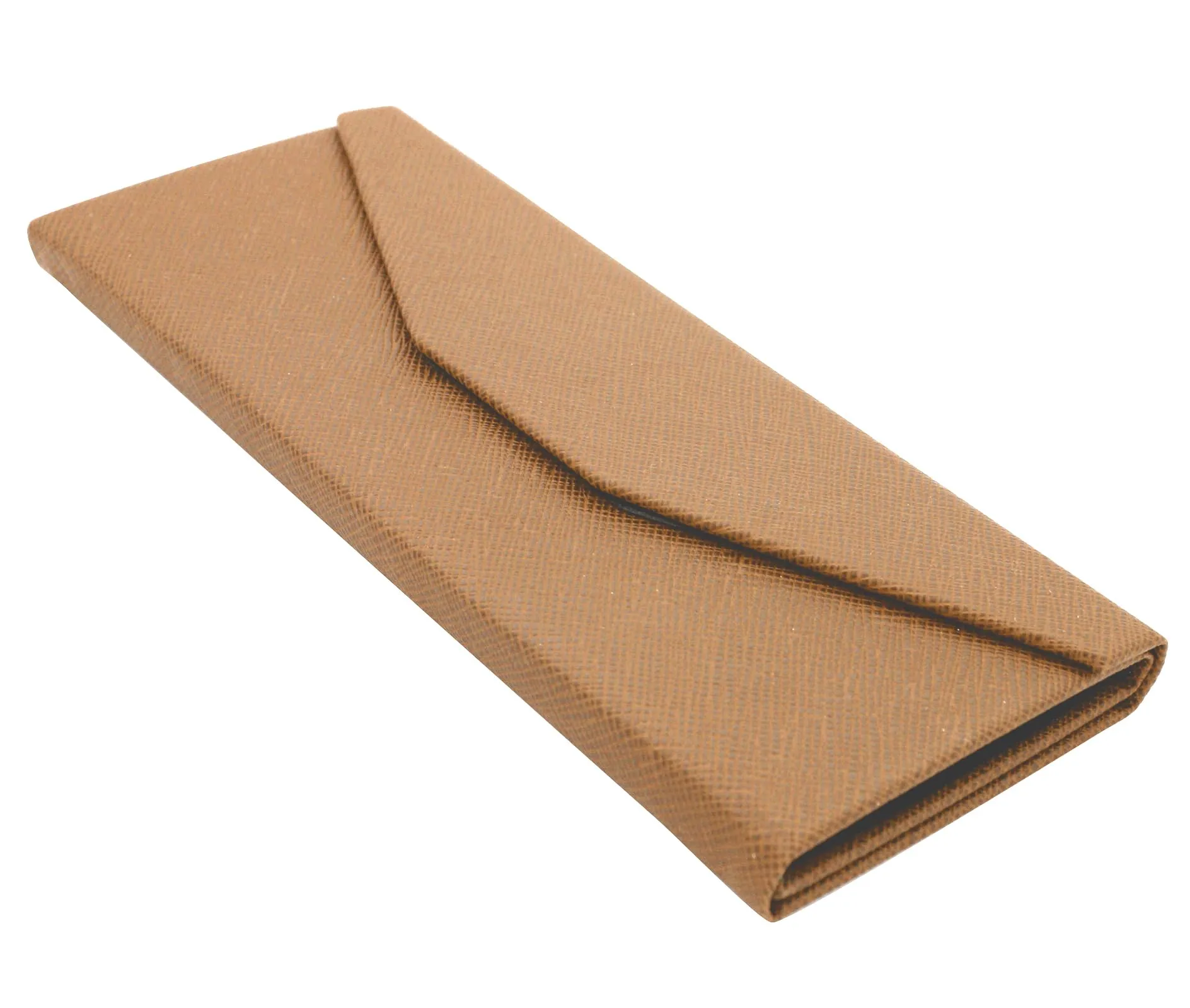 TBOC Custodia Pieghevole Rigida Triangolare per Occhiali, Chiusura Magnetica, Marrone Chiaro - immagine 3