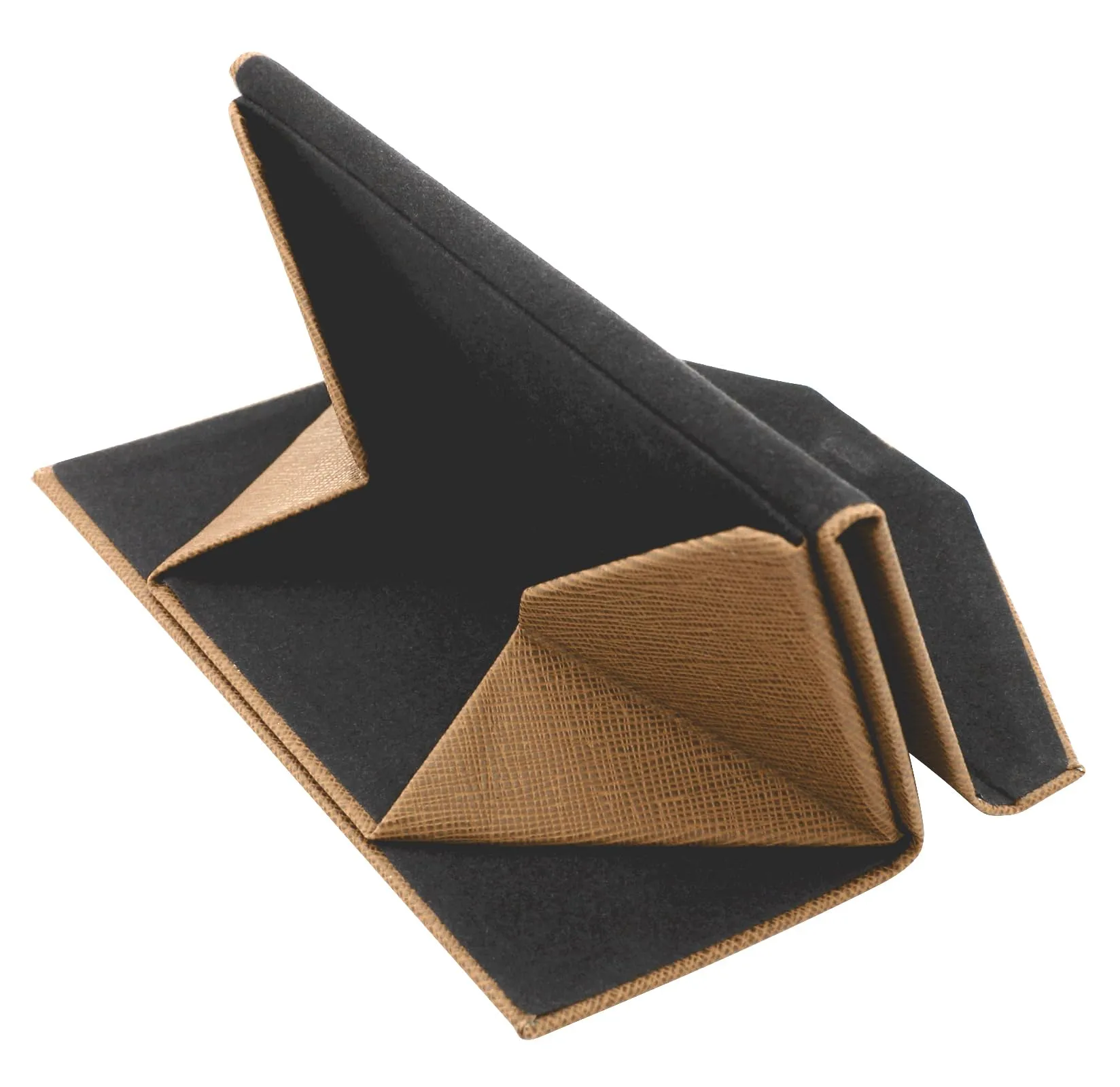TBOC Custodia Pieghevole Rigida Triangolare per Occhiali, Chiusura Magnetica, Marrone Chiaro - immagine 4