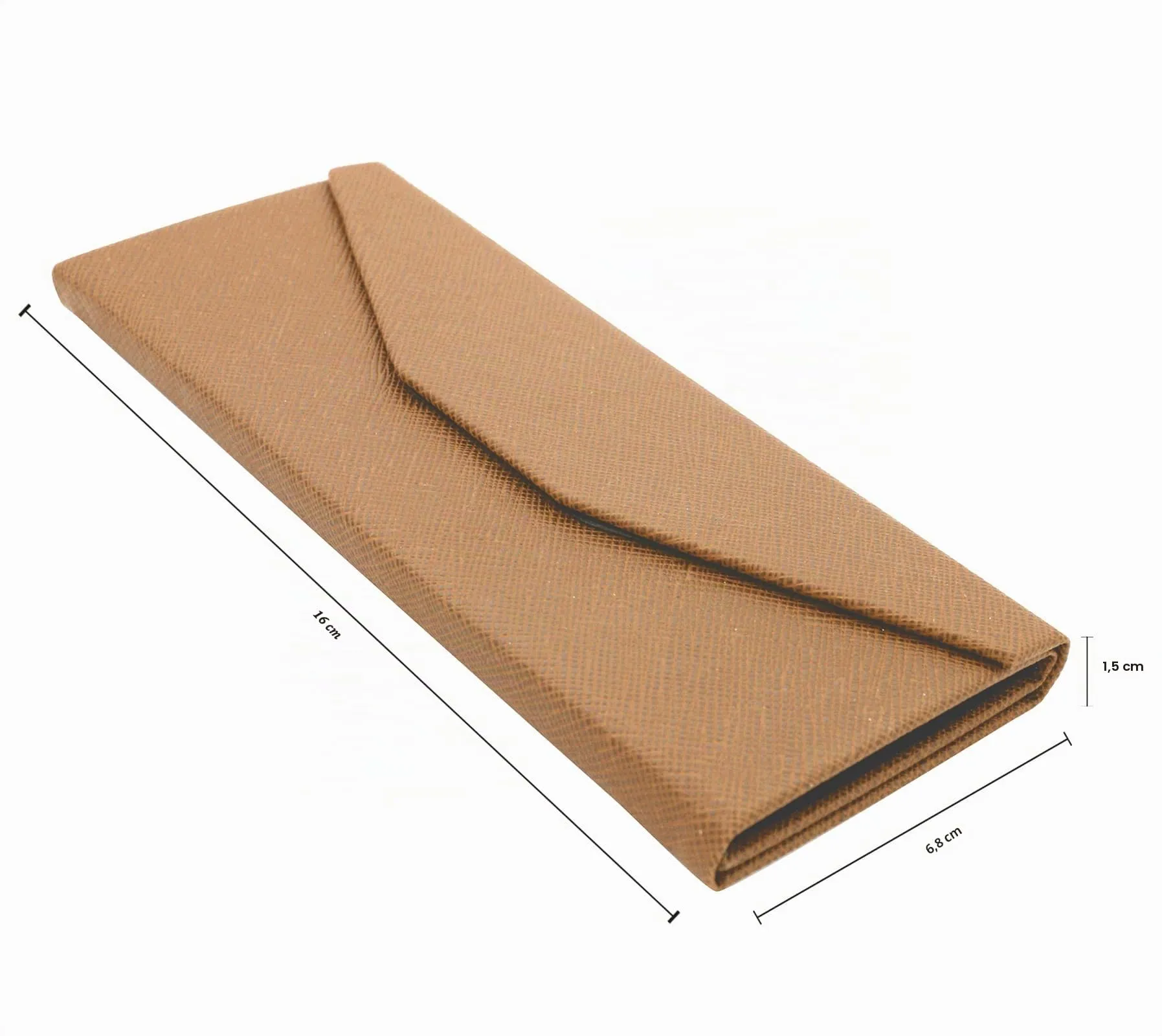 TBOC Custodia Pieghevole Rigida Triangolare per Occhiali, Chiusura Magnetica, Marrone Chiaro - immagine 7
