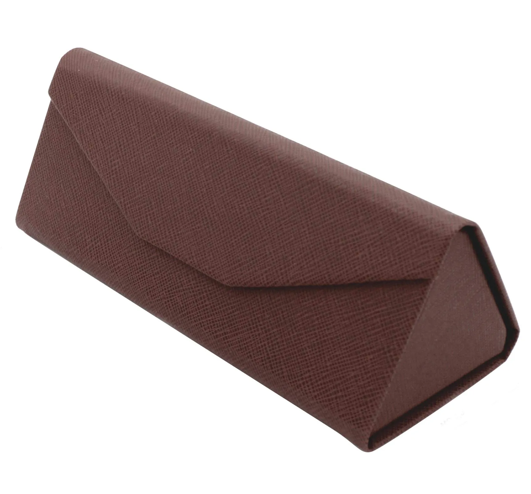 TBOC Custodia Pieghevole Occhiali da Sole Rigida Triangolare con Chiusura Magnetica, Marrone - immagine 2