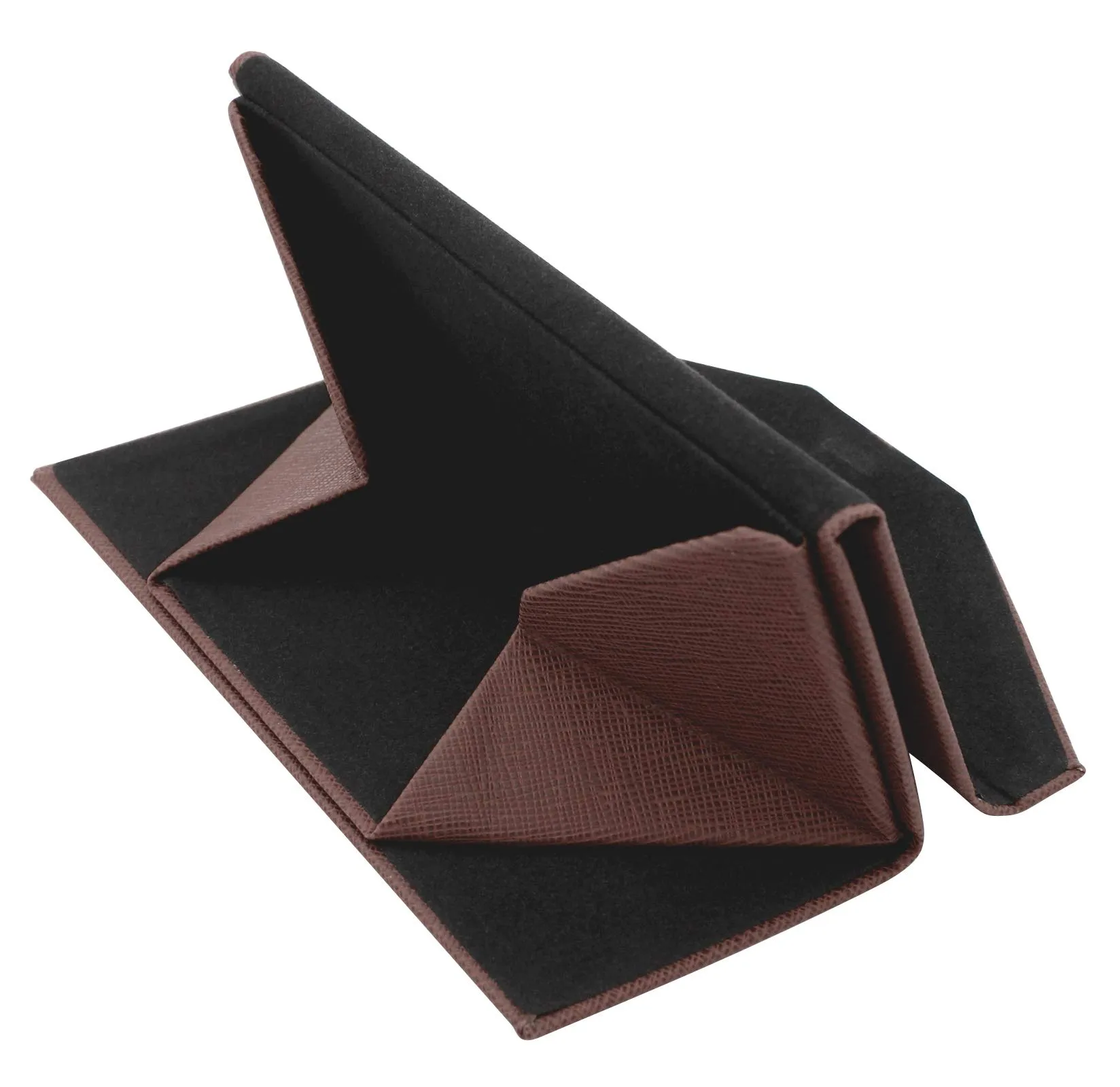 TBOC Custodia Pieghevole Occhiali da Sole Rigida Triangolare con Chiusura Magnetica, Marrone - immagine 4