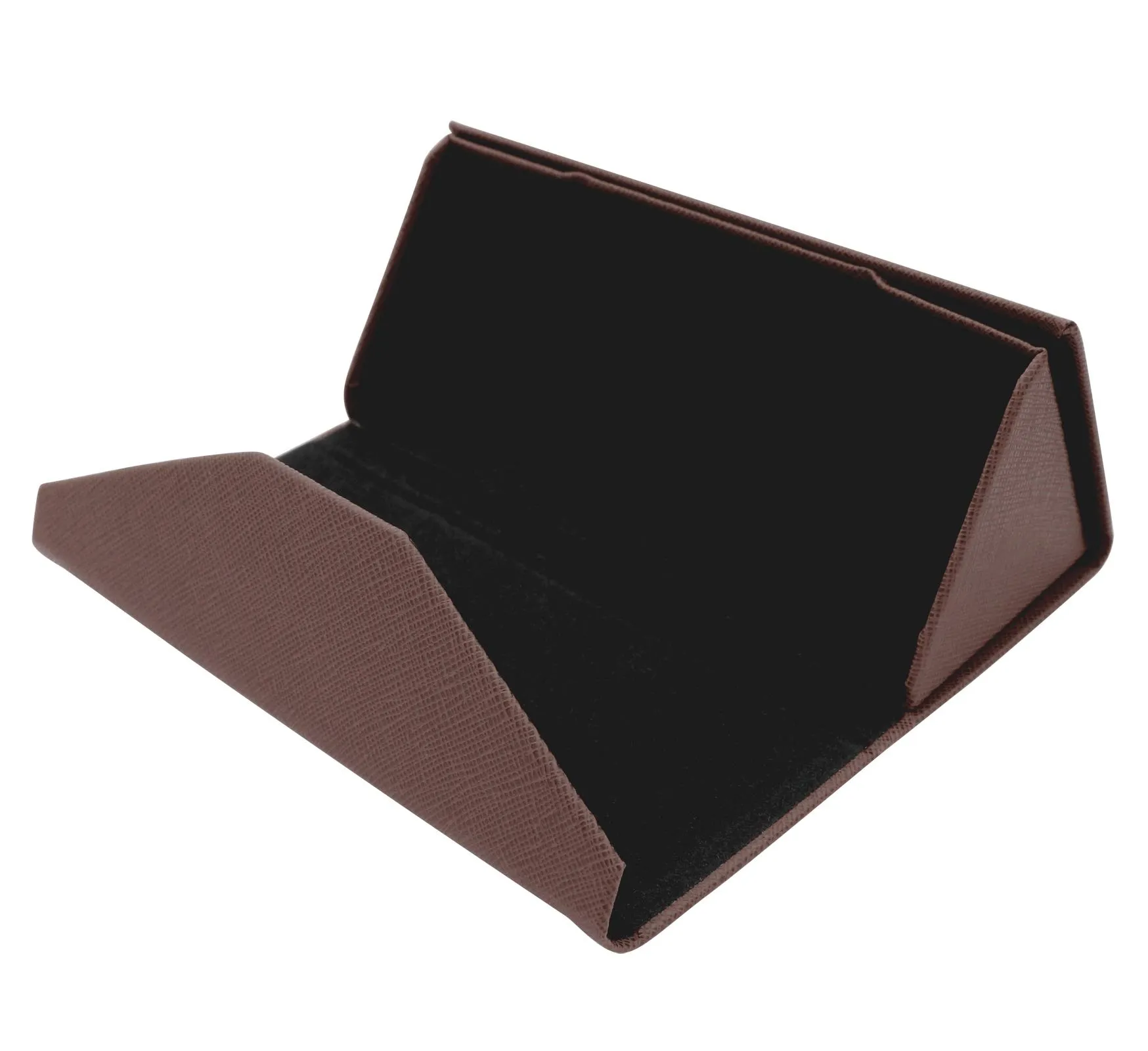 TBOC Custodia Pieghevole Occhiali da Sole Rigida Triangolare con Chiusura Magnetica, Marrone - immagine 5