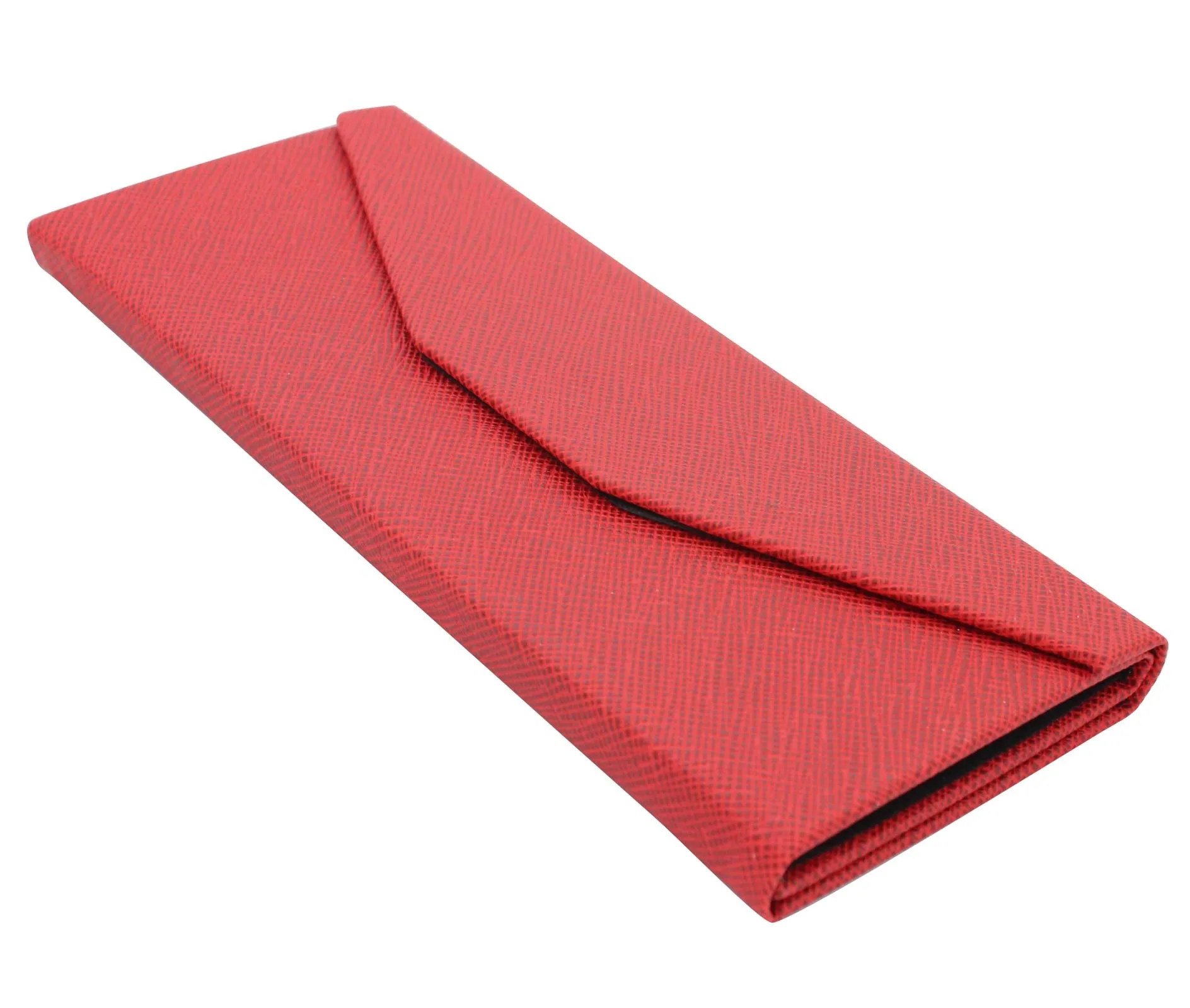 TBOC Custodia Pieghevole per Occhiali Rigida Triangolare con Chiusura Magnetica, Rosso - immagine 3