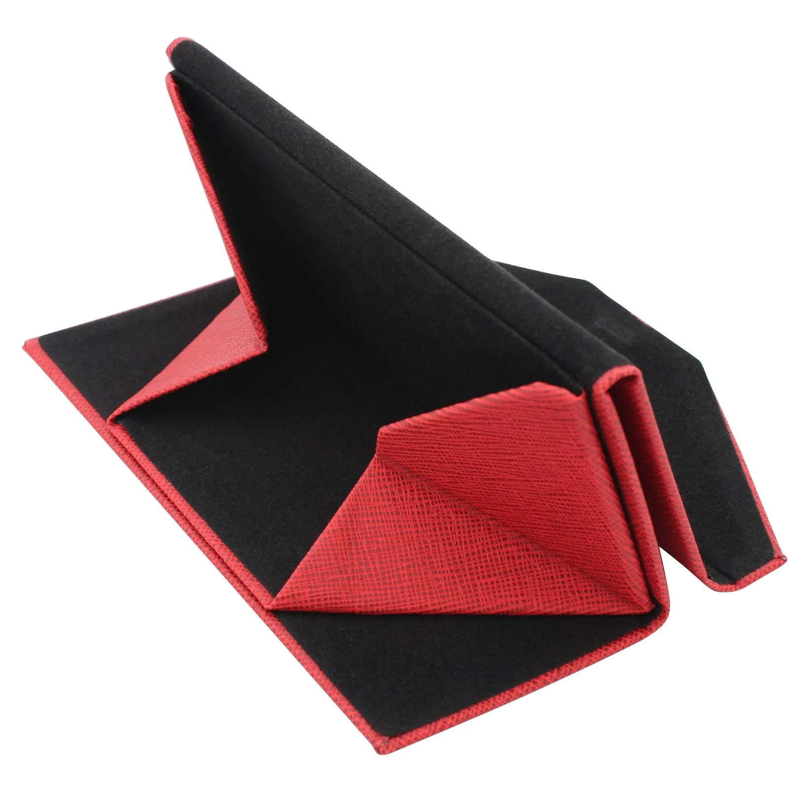 TBOC Custodia Pieghevole per Occhiali Rigida Triangolare con Chiusura Magnetica, Rosso - immagine 4