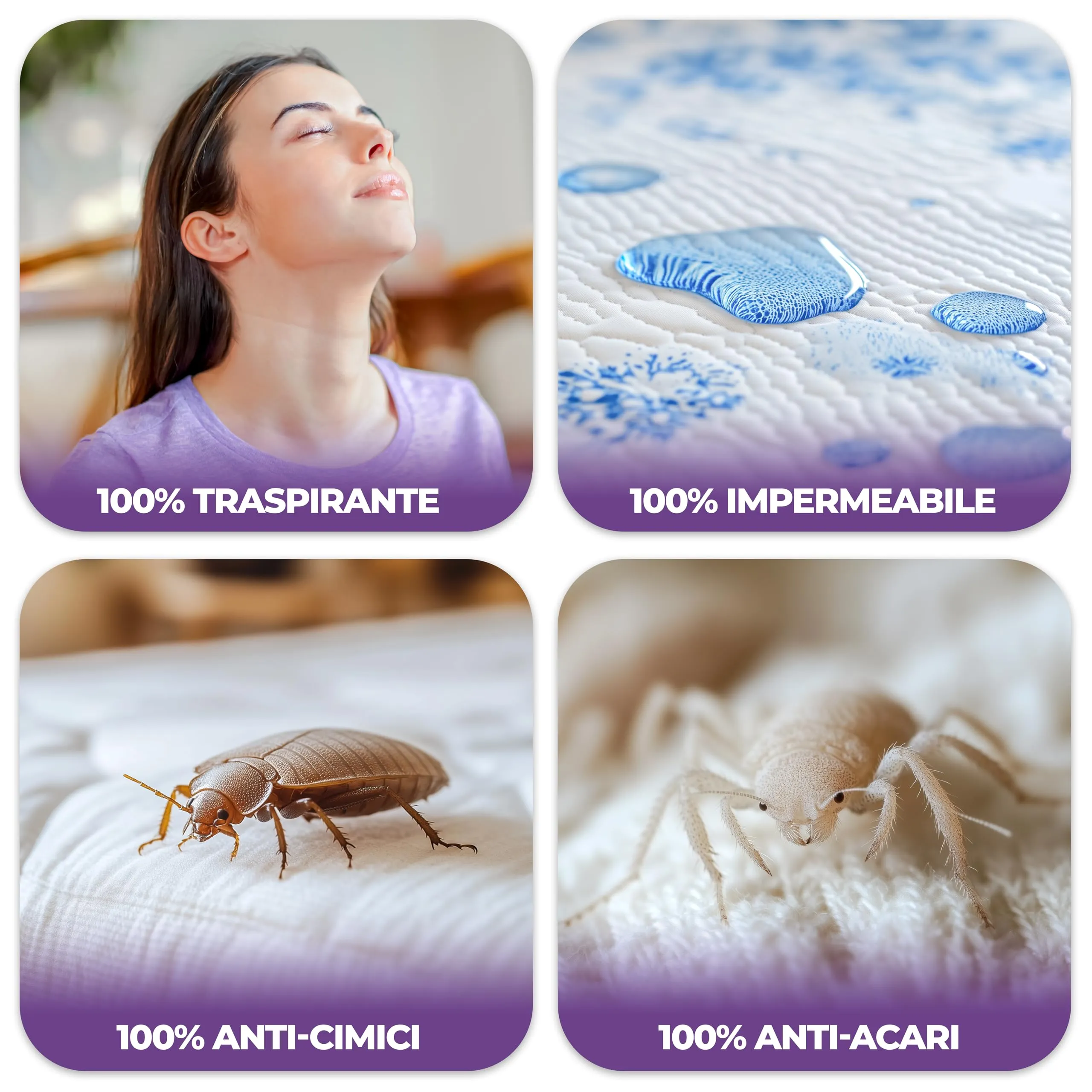 Utopia Bedding Coprimaterasso Integrale Impermeabile Premium 140 x 200 x 20 cm con Zip - immagine 3