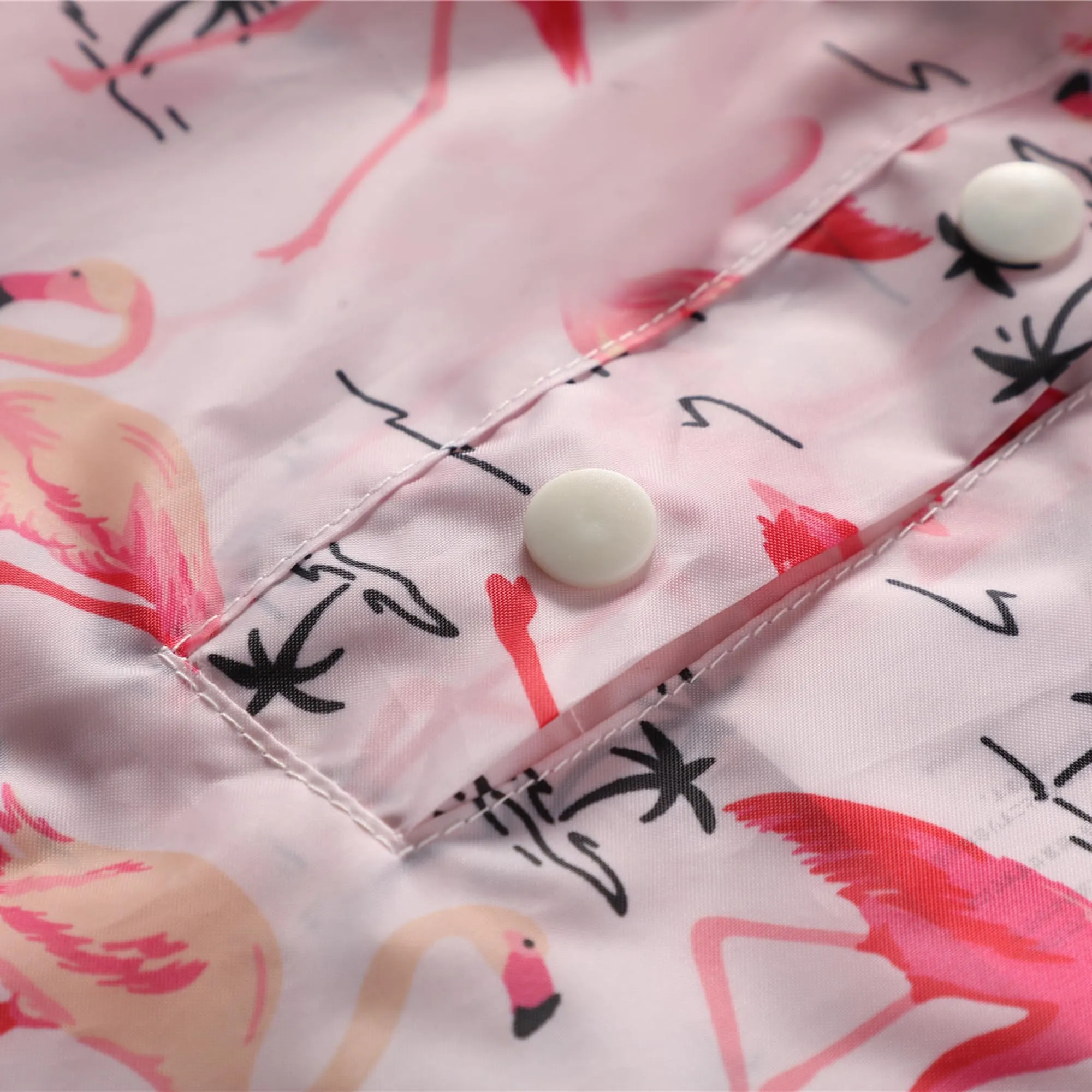 QIKADO Poncho Impermeabile Bambino con Cappuccio e Custodia, Roter Flamingo, 5-8 anni - immagine 6