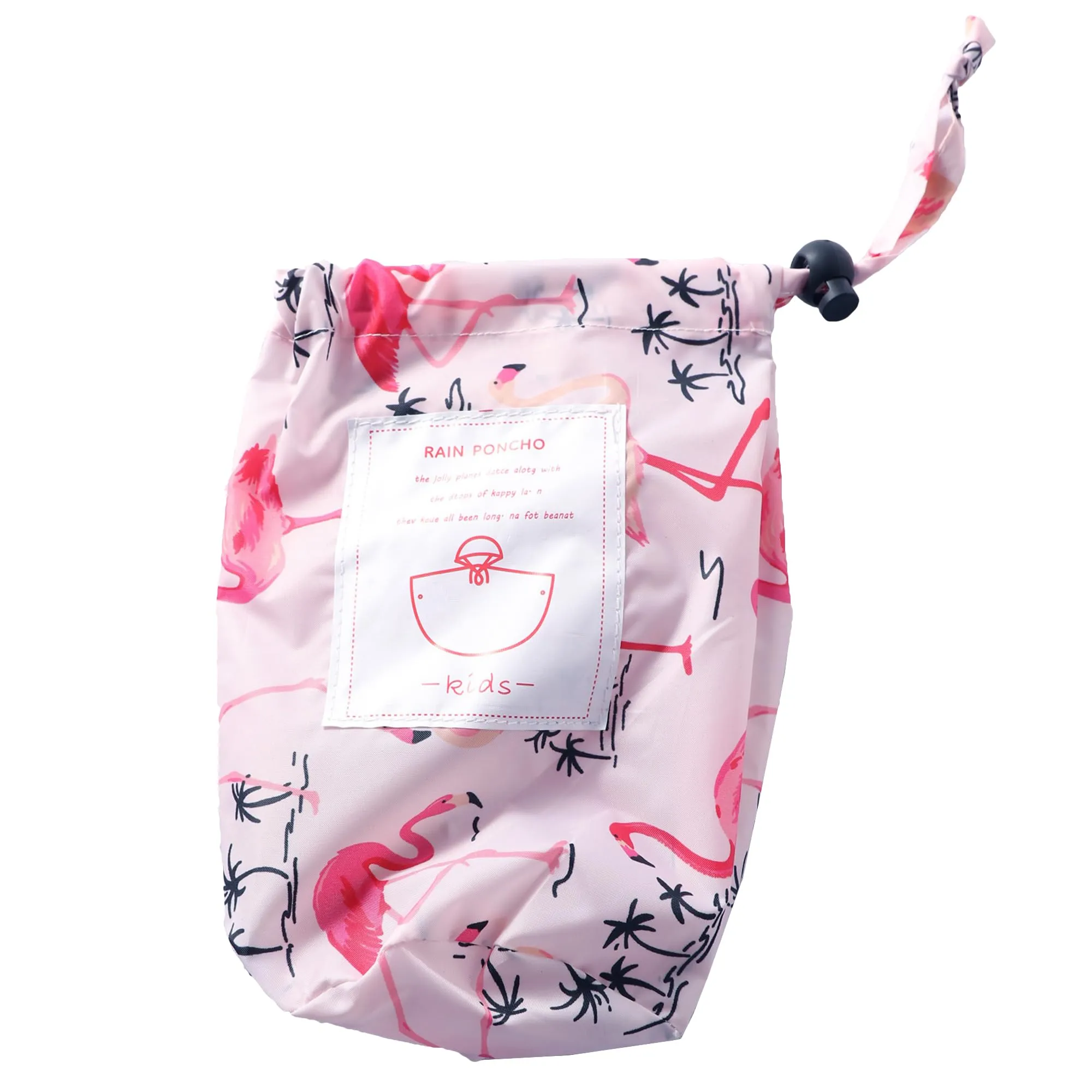 QIKADO Poncho Impermeabile Bambino con Cappuccio e Custodia, Roter Flamingo, 5-8 anni - immagine 7
